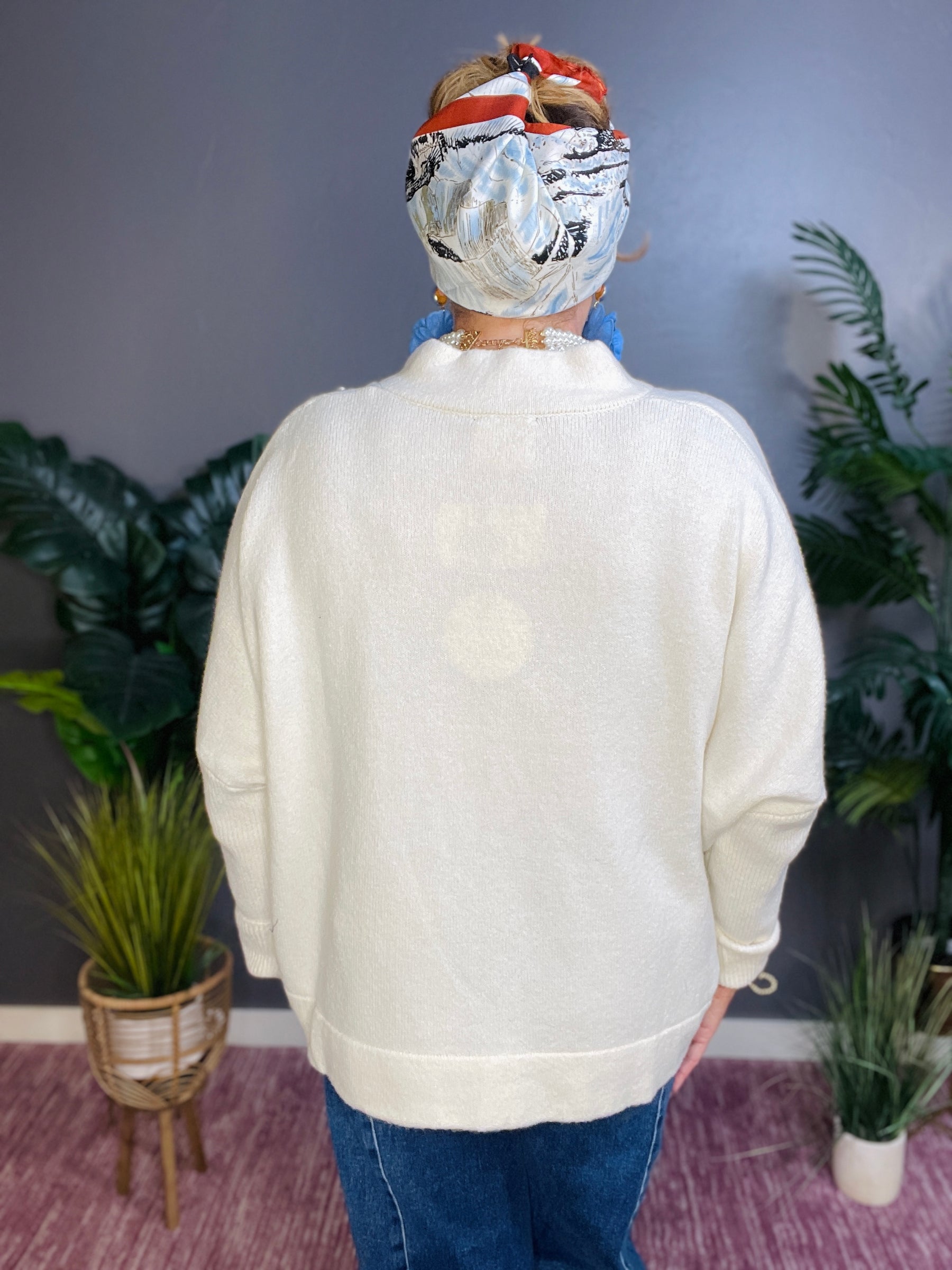 Simply Dreamy Cream V-Neck Sweater