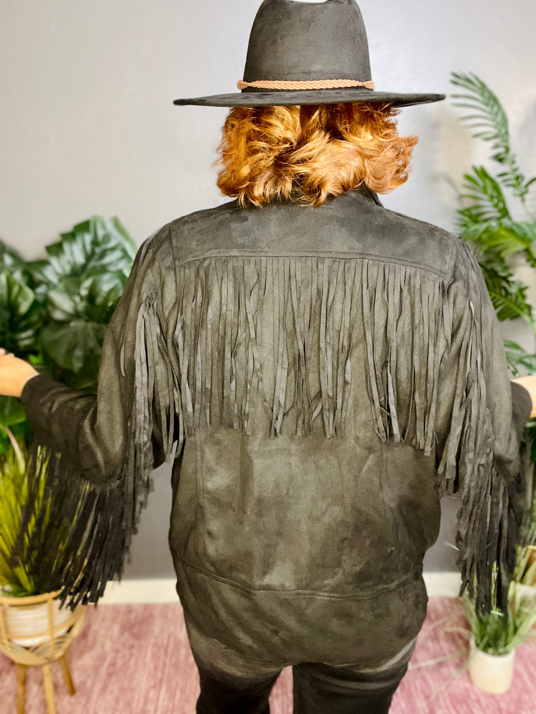 Fringe And Fabulous Black Jacket - OT030BK