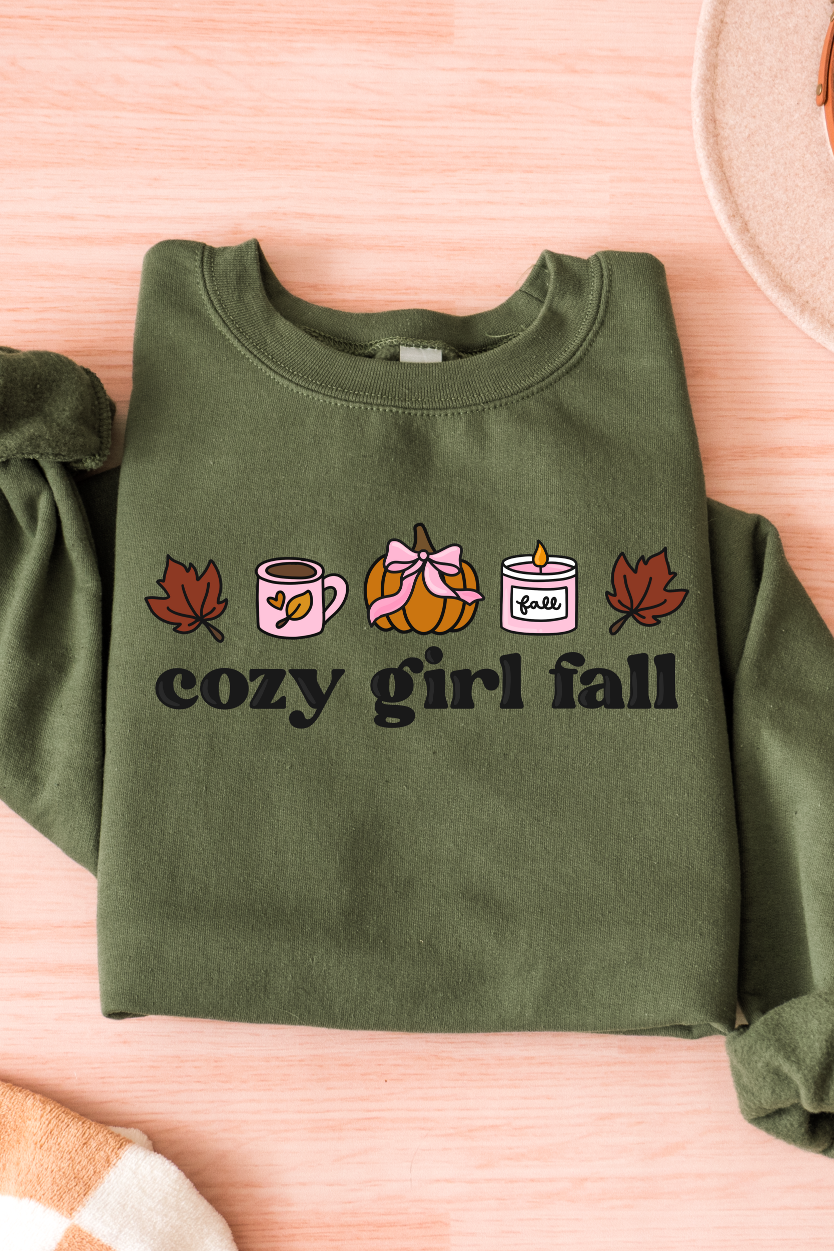 Cozy Girl Fall Graphic Tee and Sweatshirt