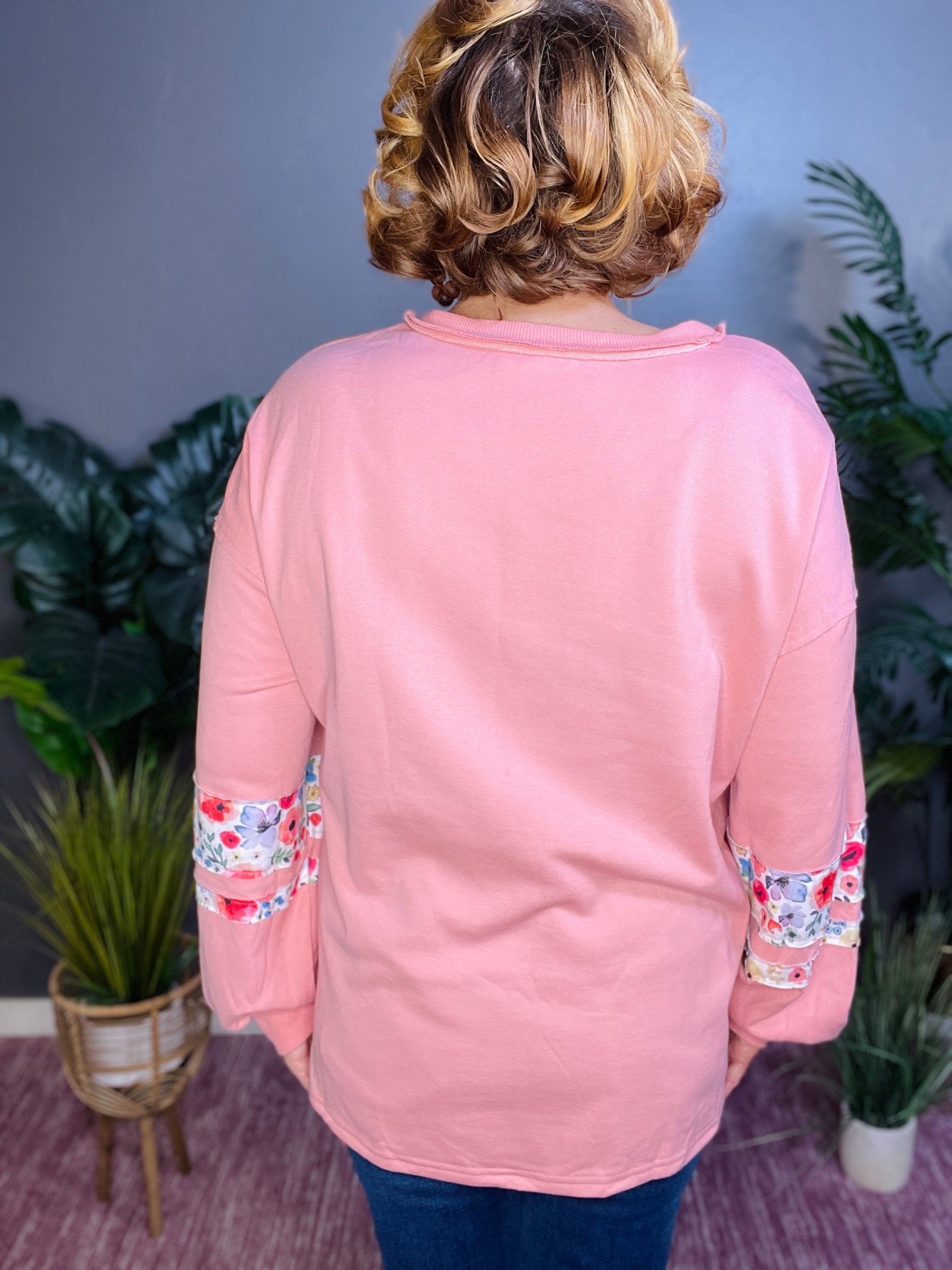 Blossoming Beauty Baggy Pullover Sweatshirt