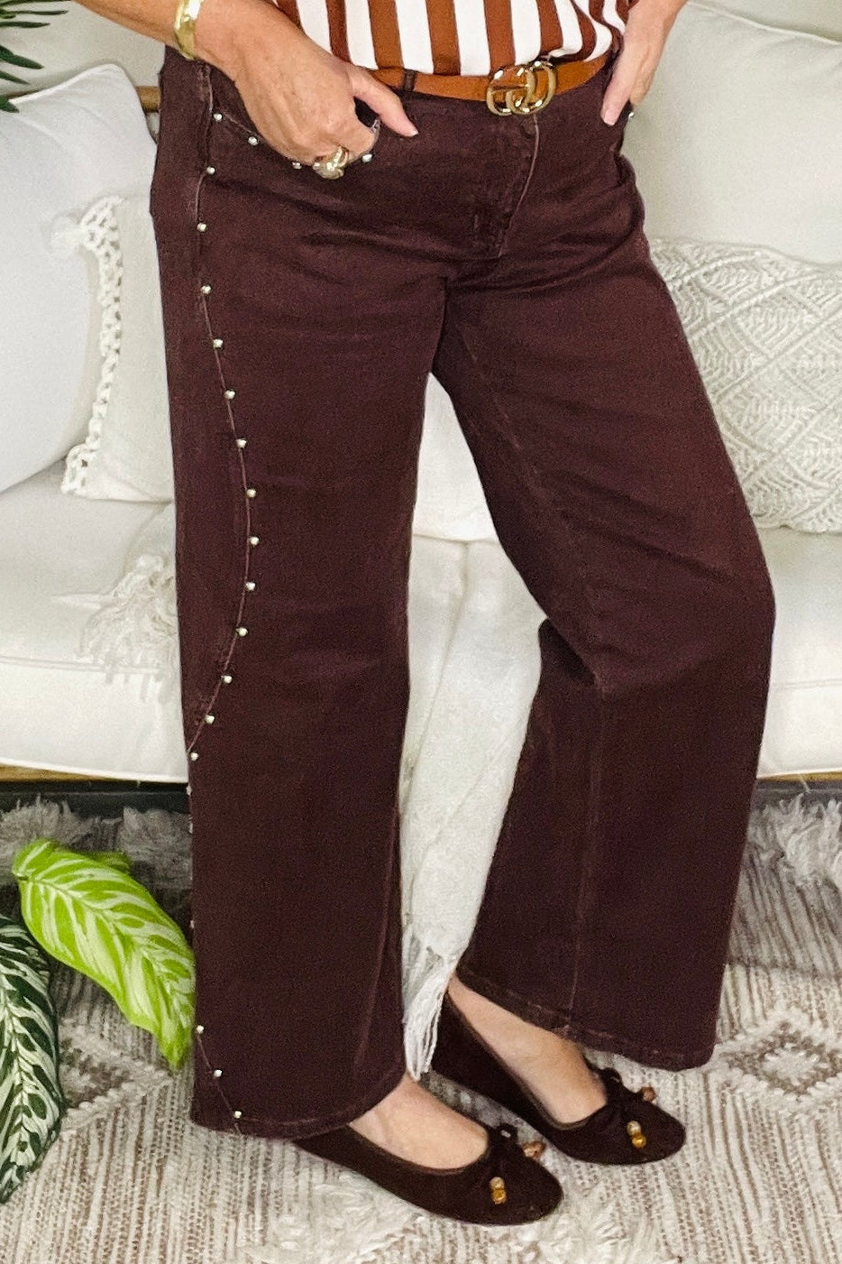 Studded Sidekick Jeans ( 2 Colors)