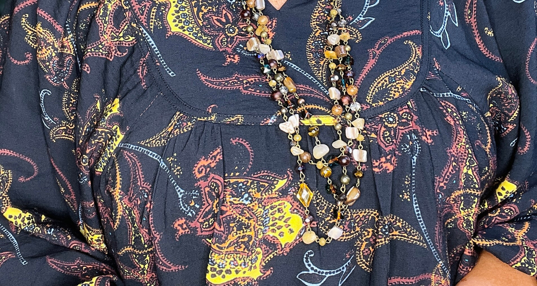 Paisley Obsessed Boho Top - S051BK