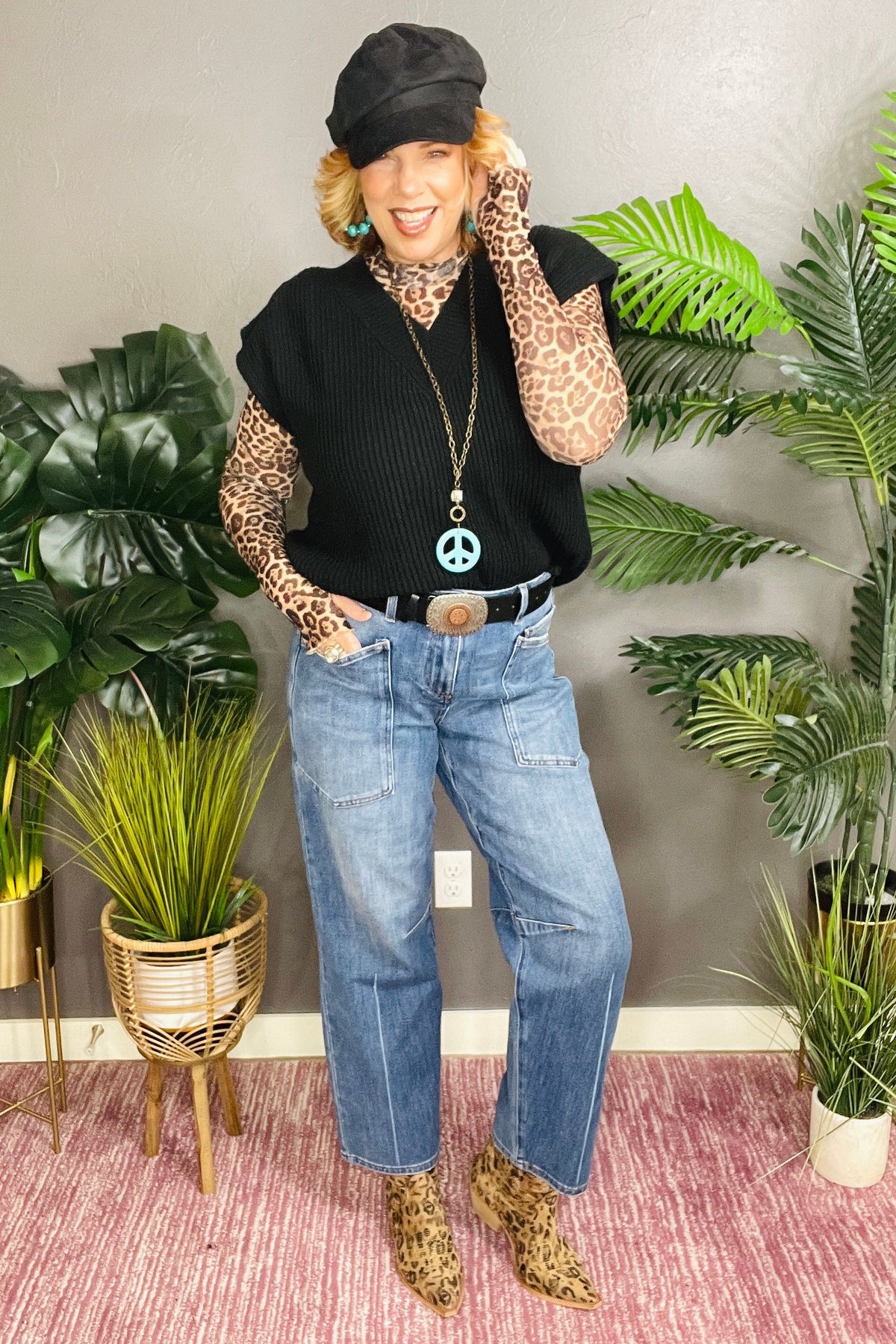 Sutton 4 Way Stretch Mid Rise Barrel Jeans