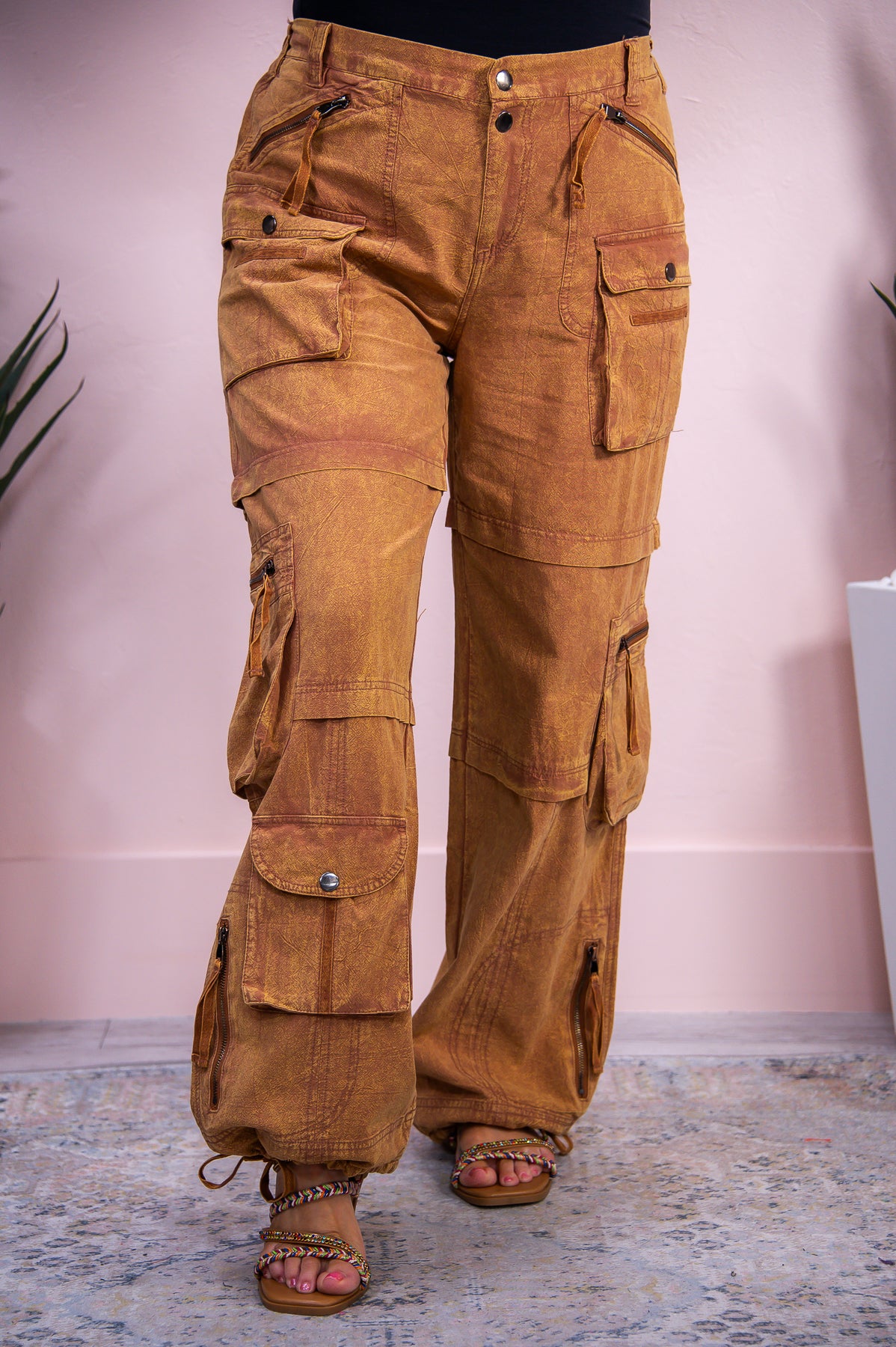 Remember Your Roots Camel Cargo Pants - PNT1580CA