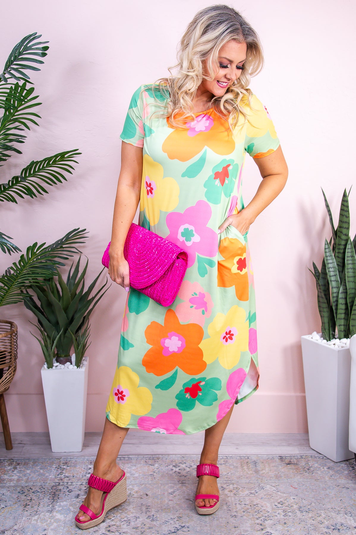 Lifetime Of Love Sage/Multi Color Floral Maxi Dress - D5191SG
