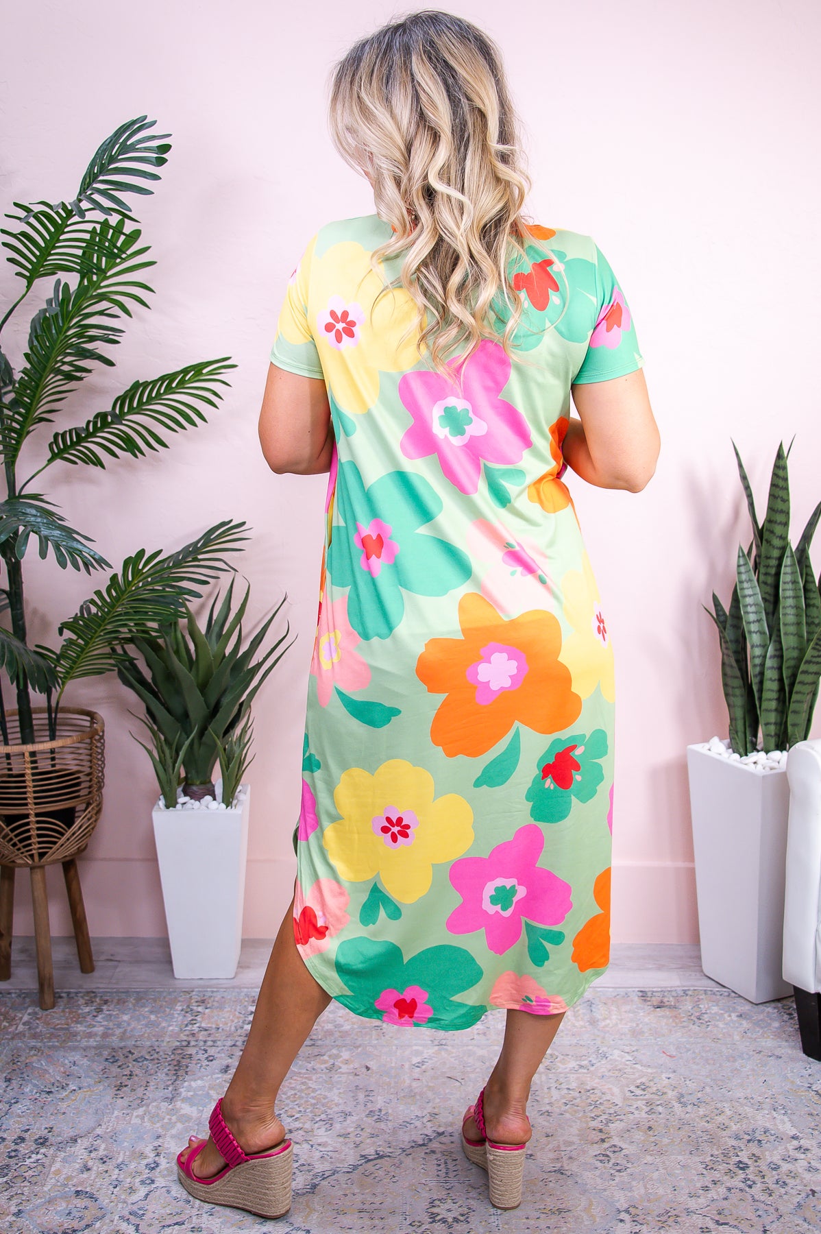 Lifetime Of Love Sage/Multi Color Floral Maxi Dress - D5191SG