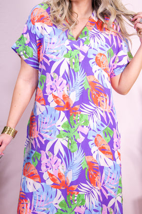 Craving Sunlight Lavender/Multi Color Printed Dress - D5236LV