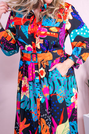 I Am Bold, Brilliant and Beautiful Multi Color/Pattern Maxi Dress - D5235MU