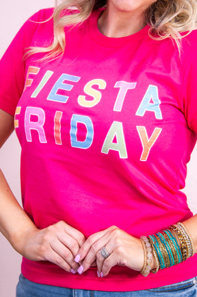Fiesta Friday Fuchsia Graphic Tee - A3298FU