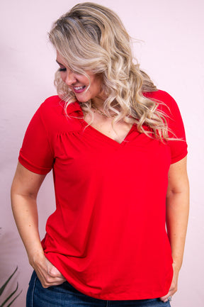 No Limits Red Solid Top - T9339RD