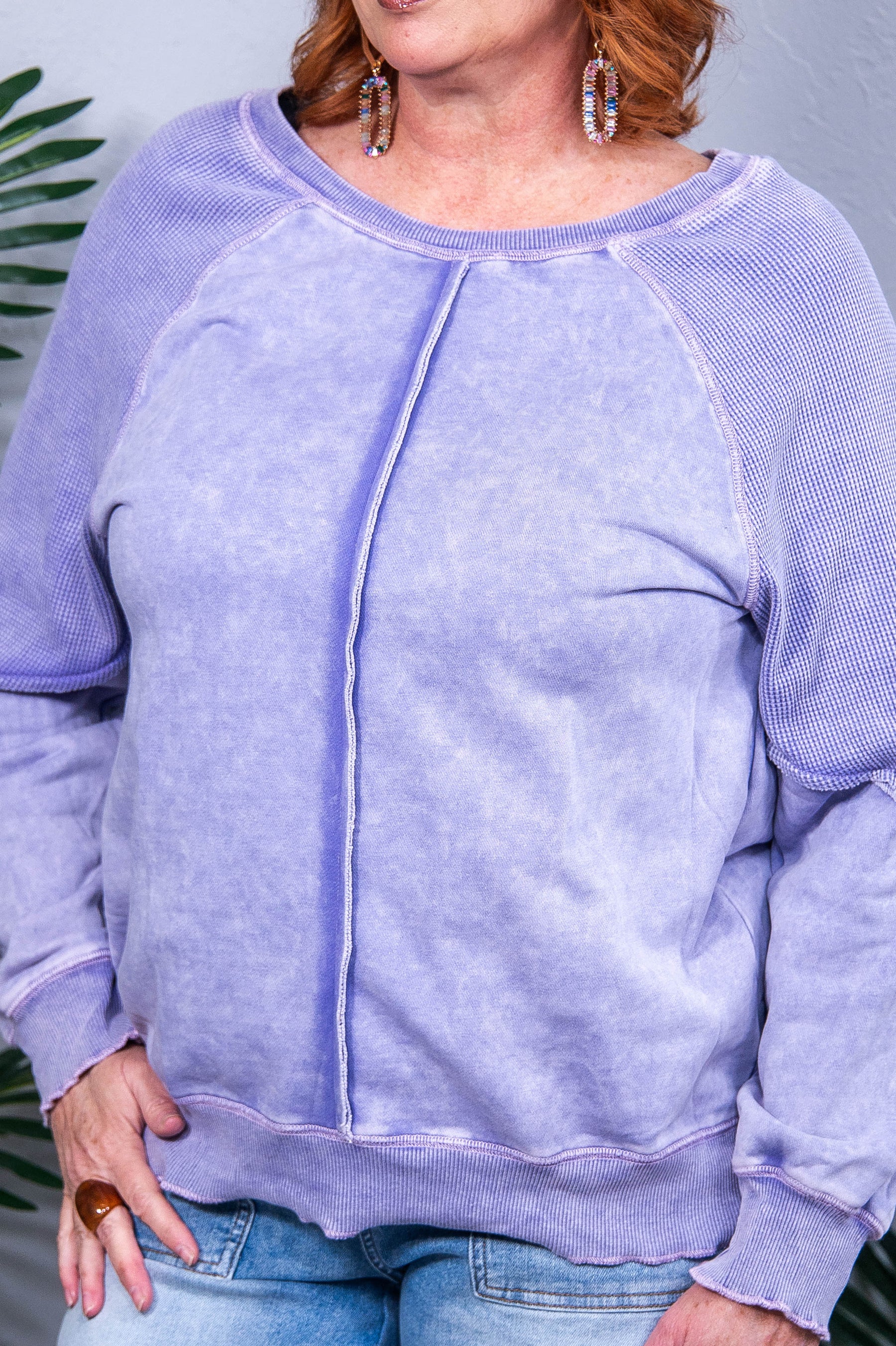 Secret Keeper Orchid Petal Sweatshirt Top - T11189OR