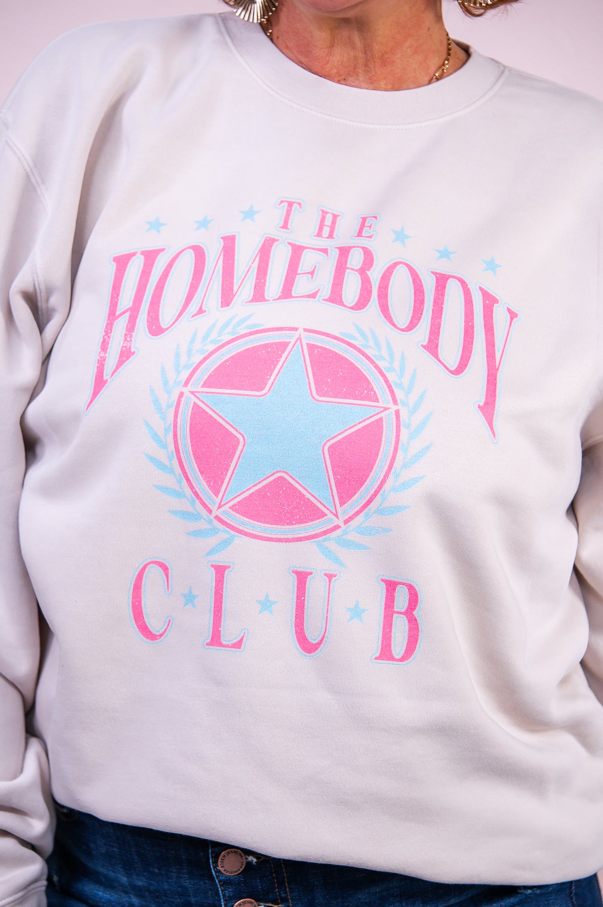 The Homebody Club Ivory Graphic Sweatshirt - A3308IV