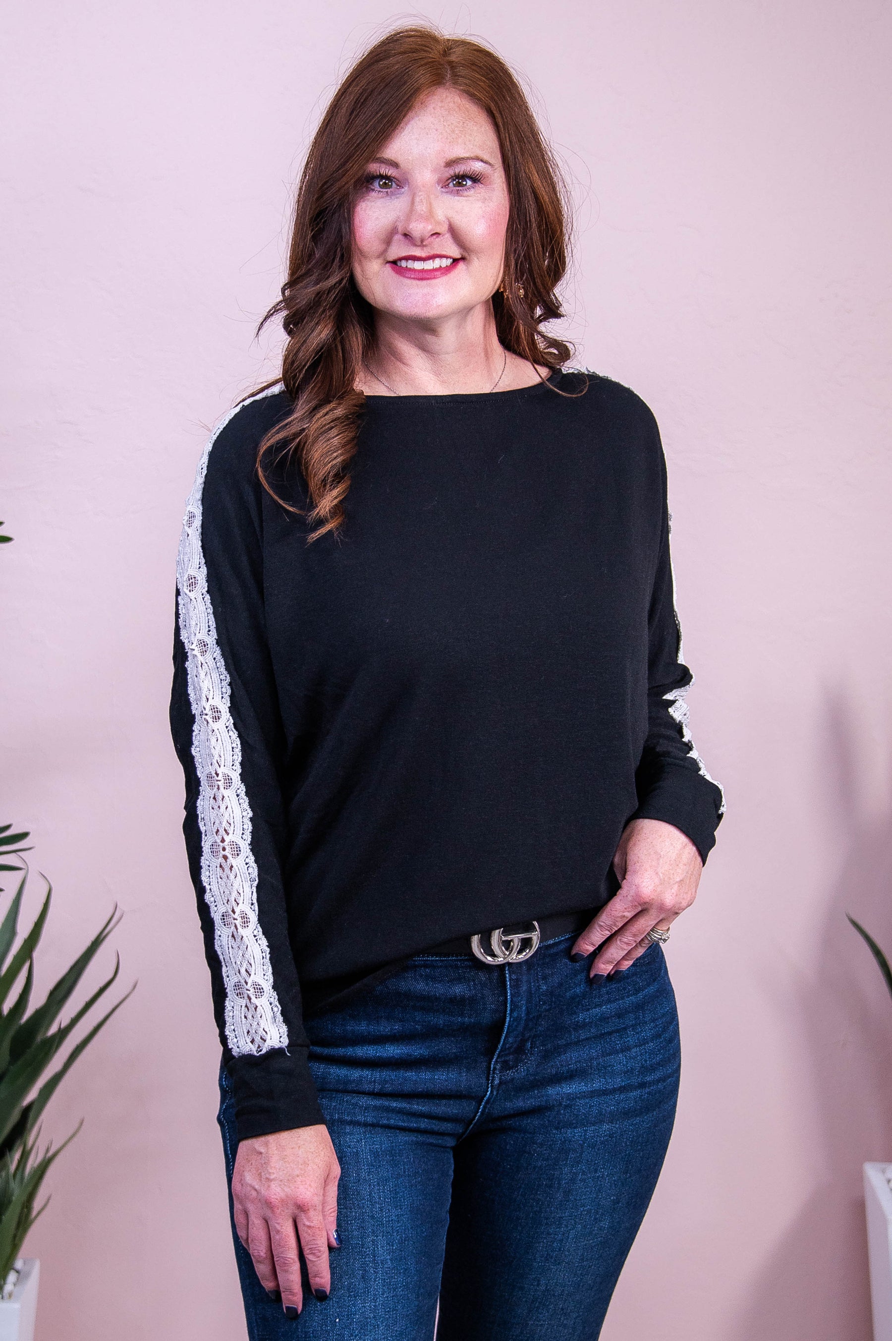 Chic Composure Black/Cream Crochet Lace Top - T10377BK