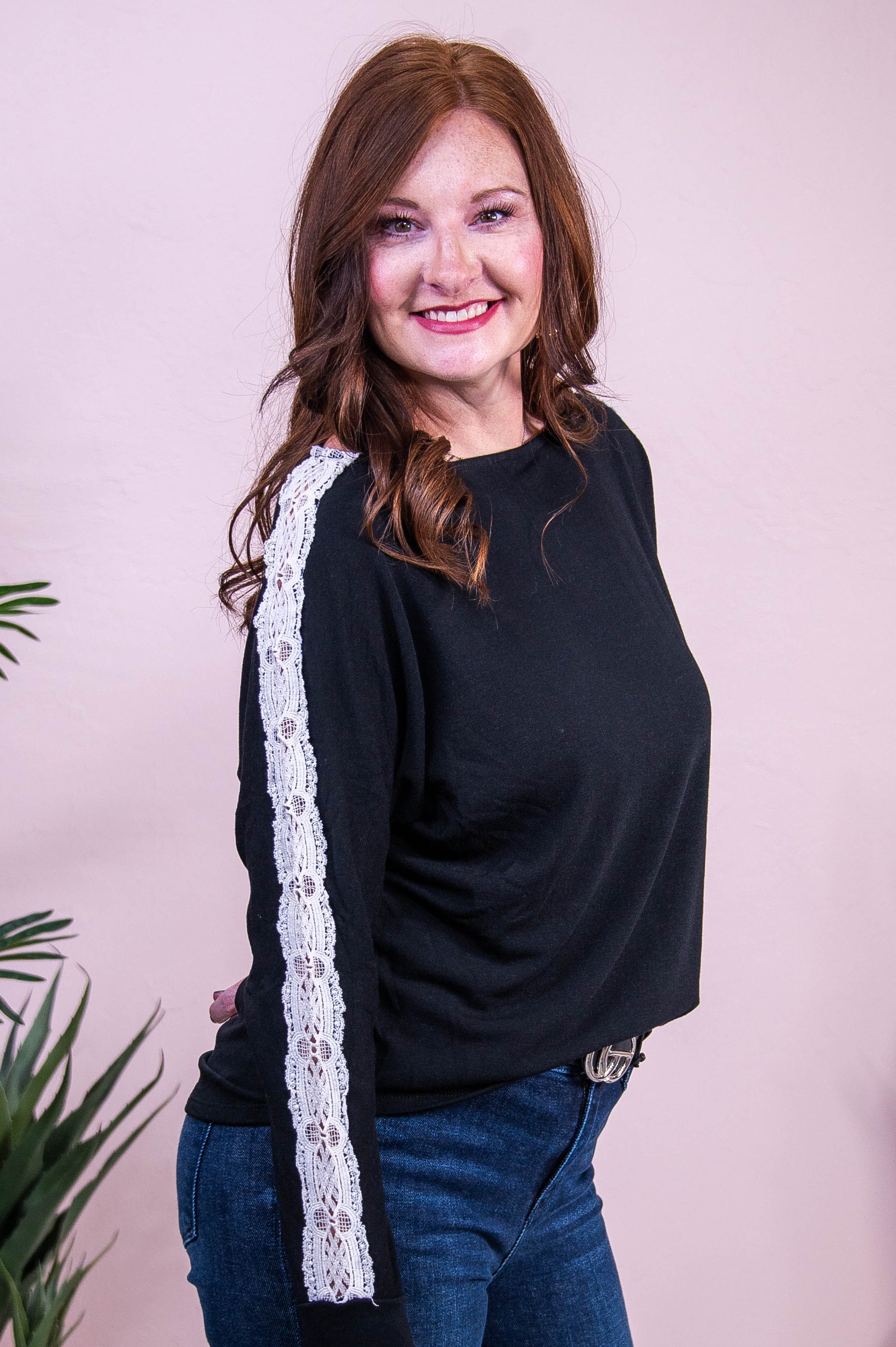 Chic Composure Black/Cream Crochet Lace Top - T10377BK
