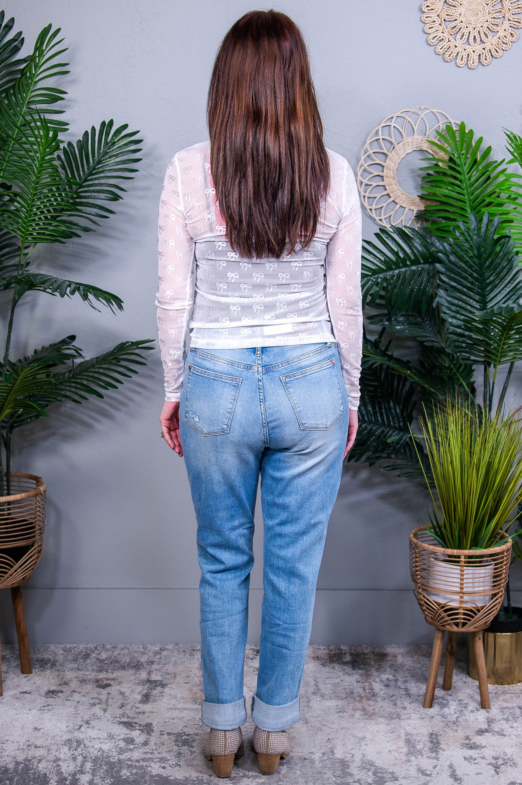 Bow Glam White Top - T11098WH