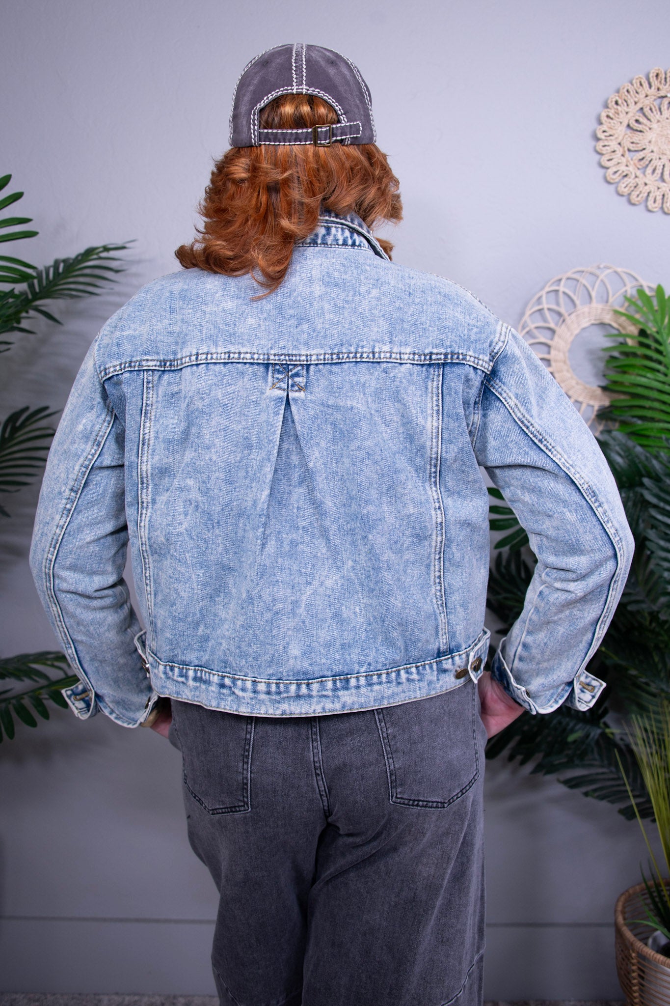 Denim Diva Button Up Long Sleeve Denim Jacket - O5852DN