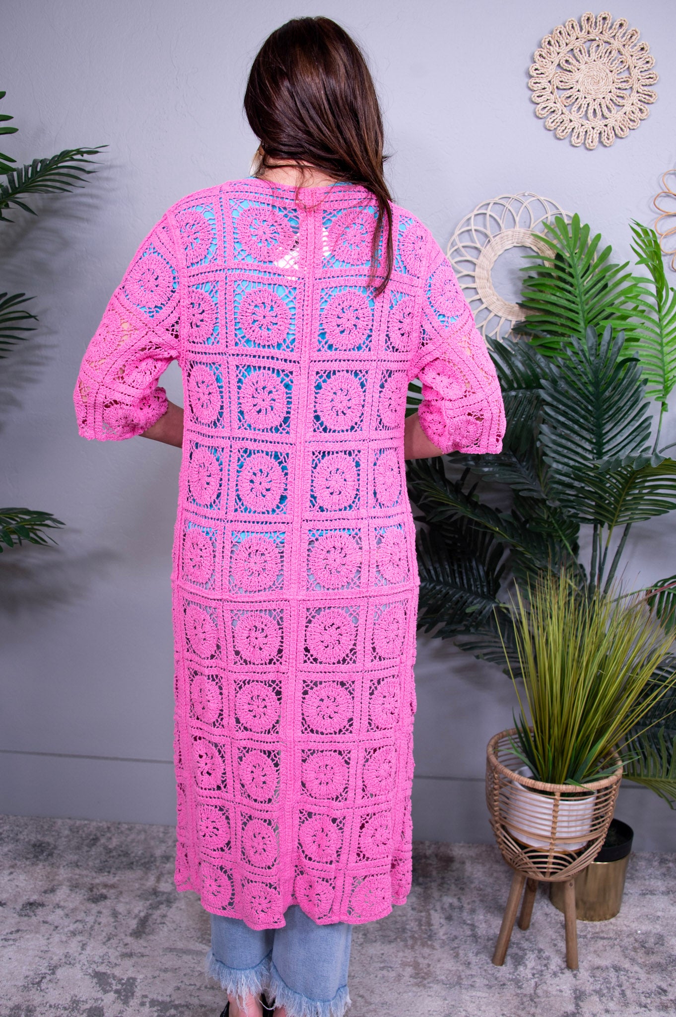 Pink It Up Crochet Cardigan O5804P