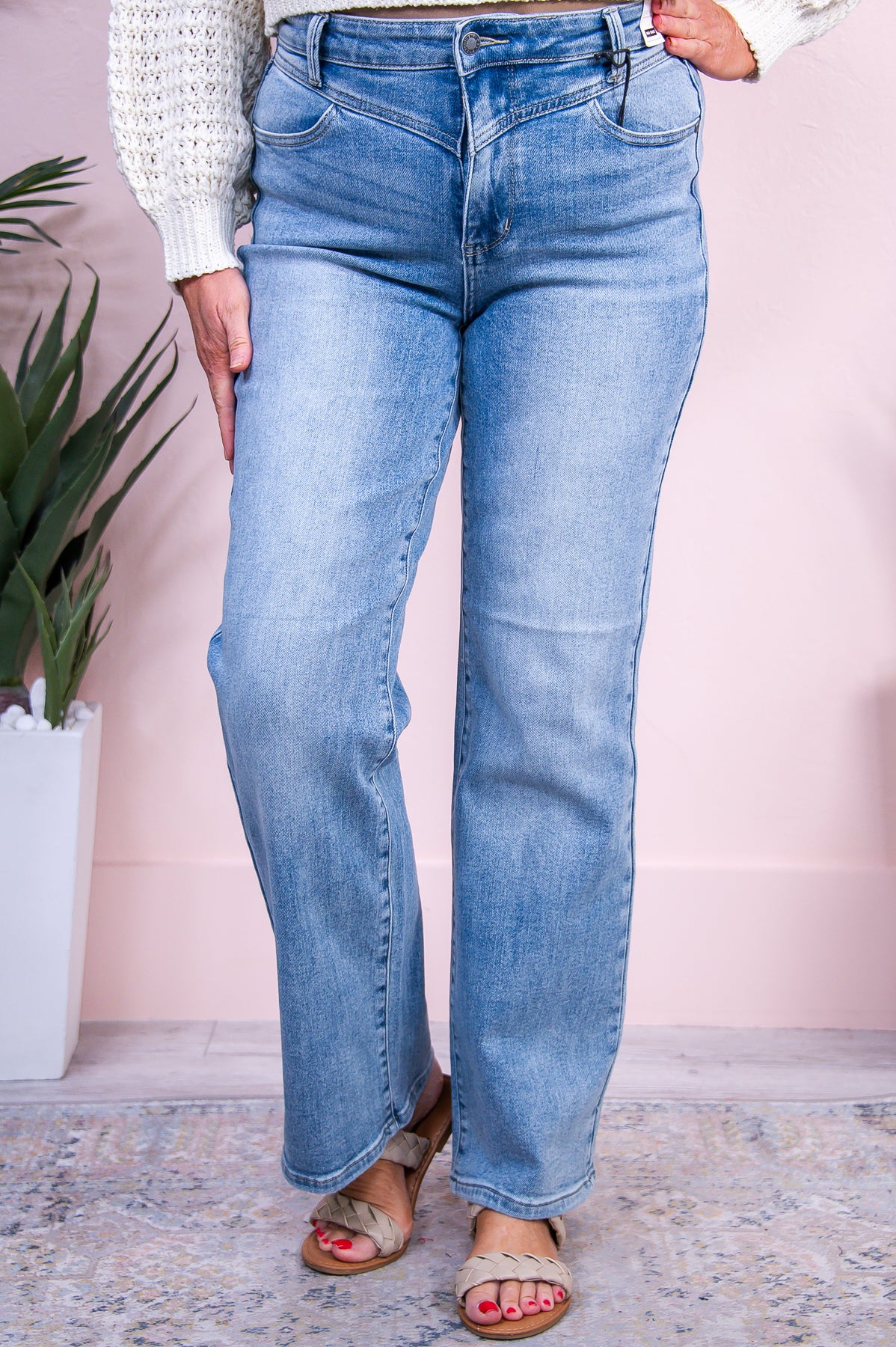 Chrissy Medium Denim Jeans - K1151MDN