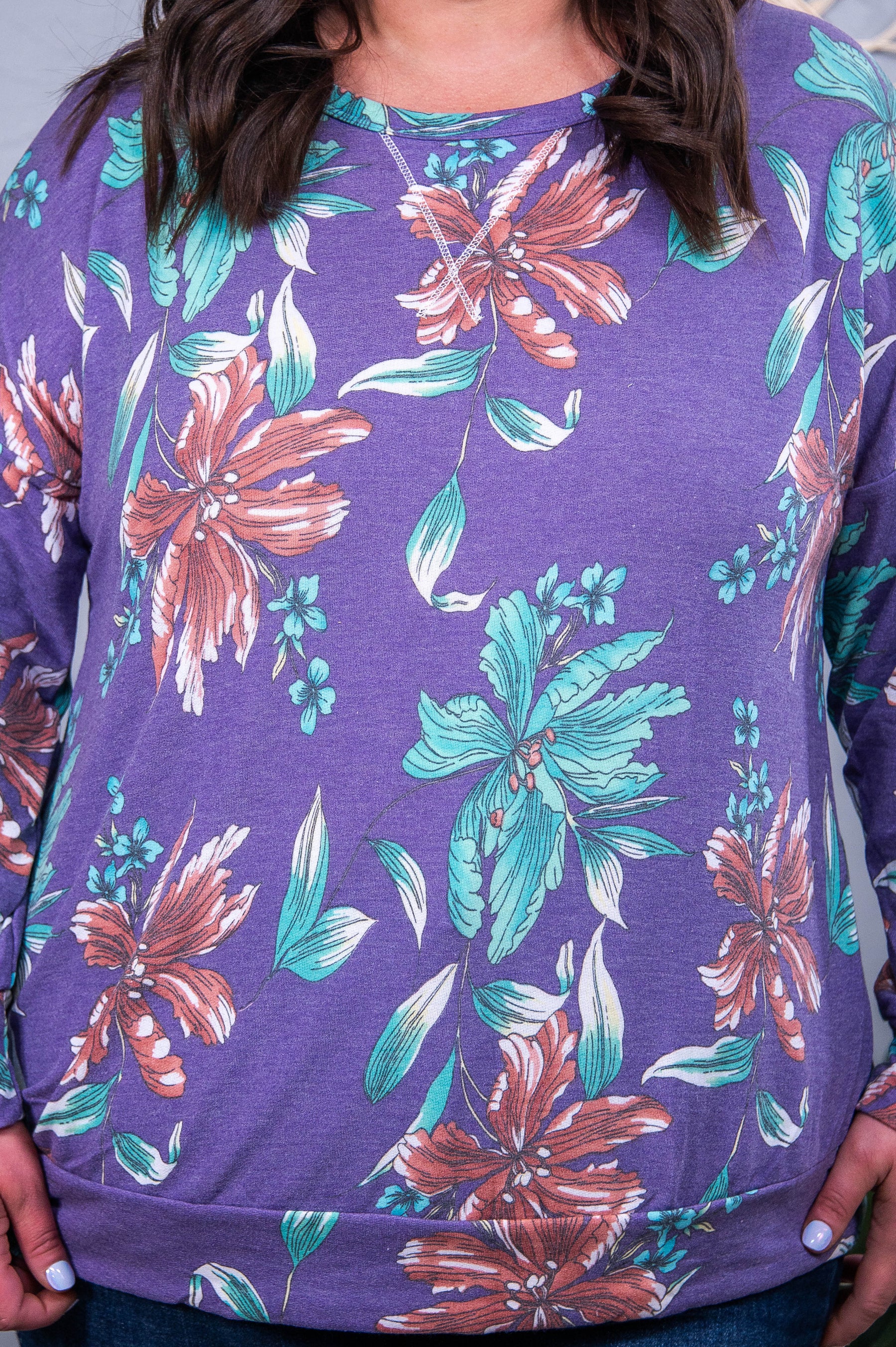 Full Of Love Purple/Multi Color Floral Top - T10453PU