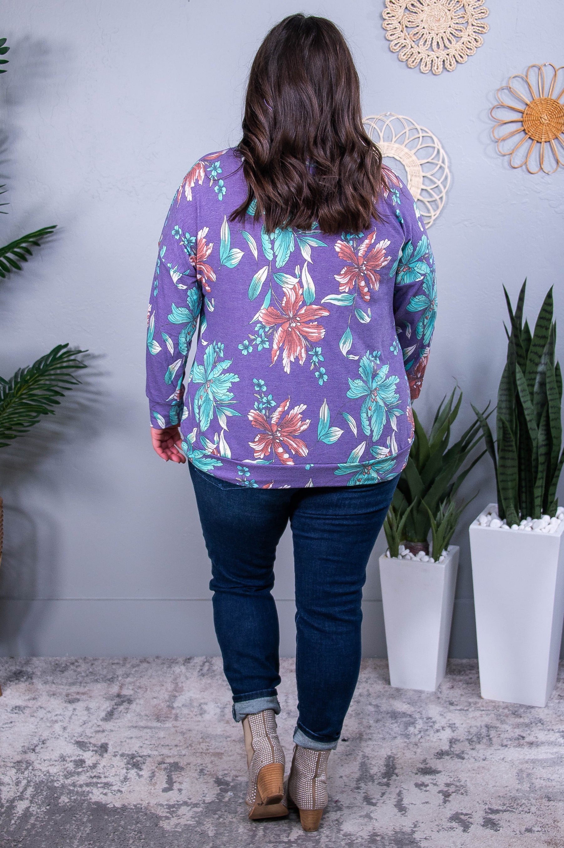 Full Of Love Purple/Multi Color Floral Top - T10453PU