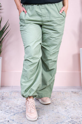 A Day On The Town Sage Solid Pants - PNT1558SG