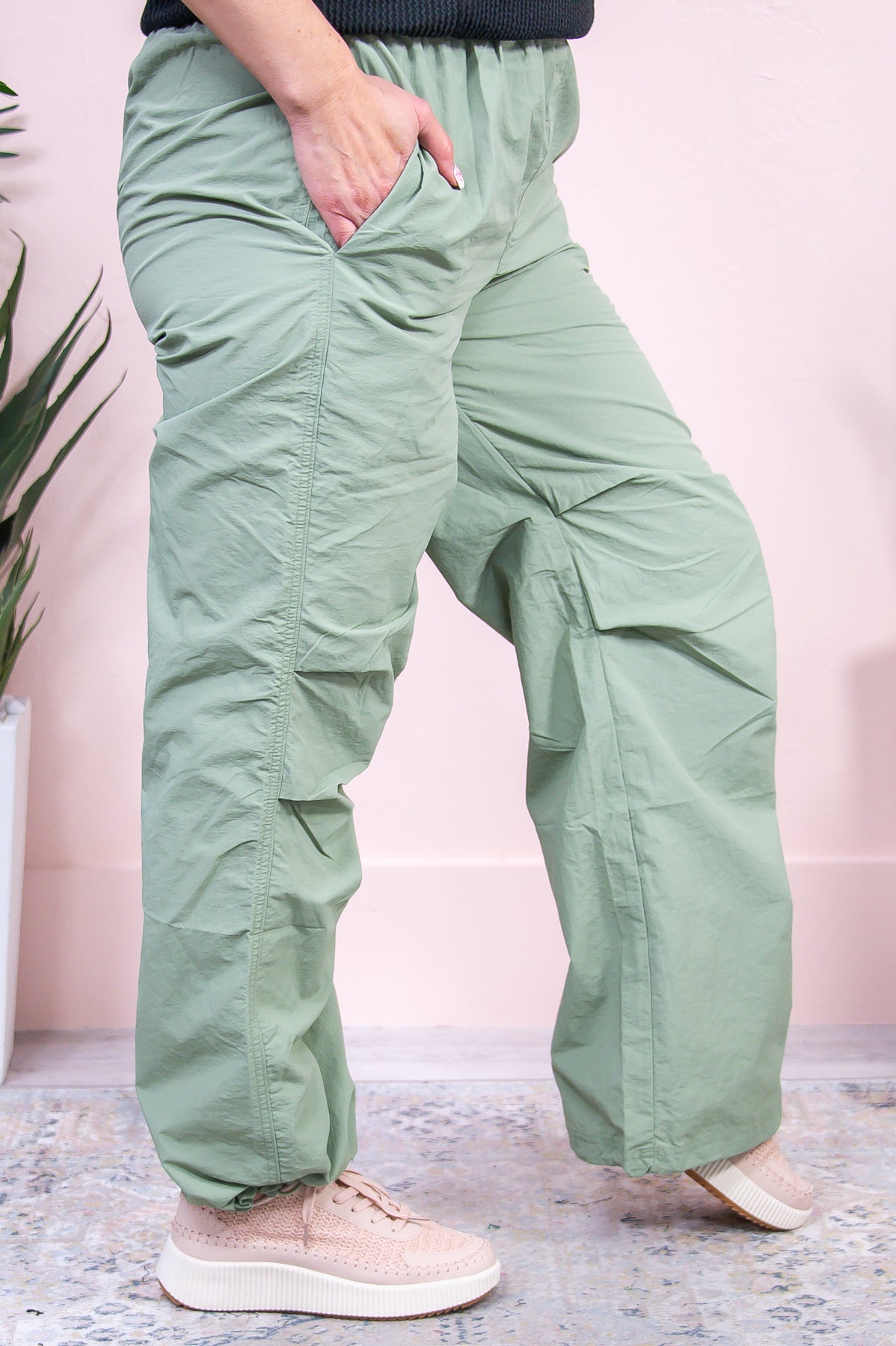 A Day On The Town Sage Solid Pants - PNT1558SG