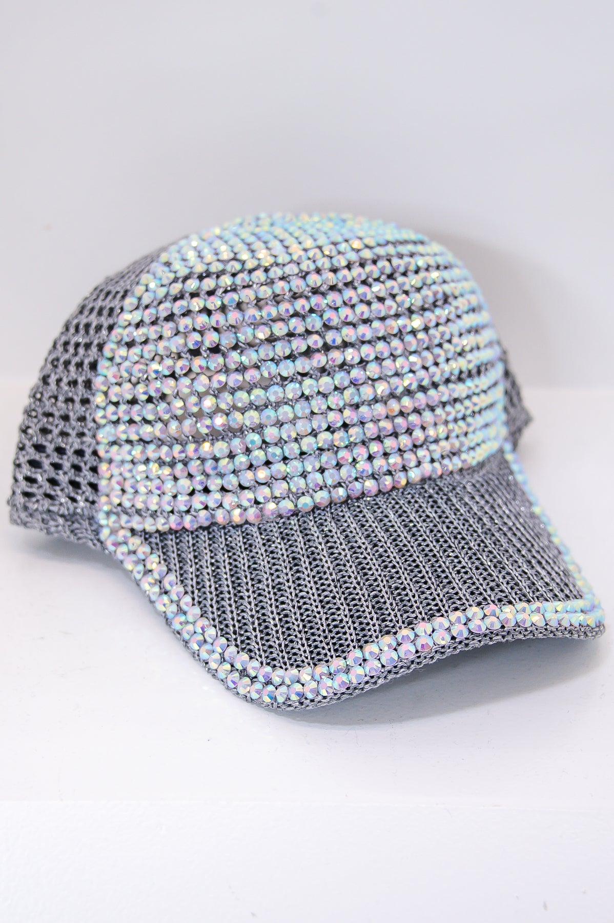 Gray Bling Trucker Hat - HAT1490GR