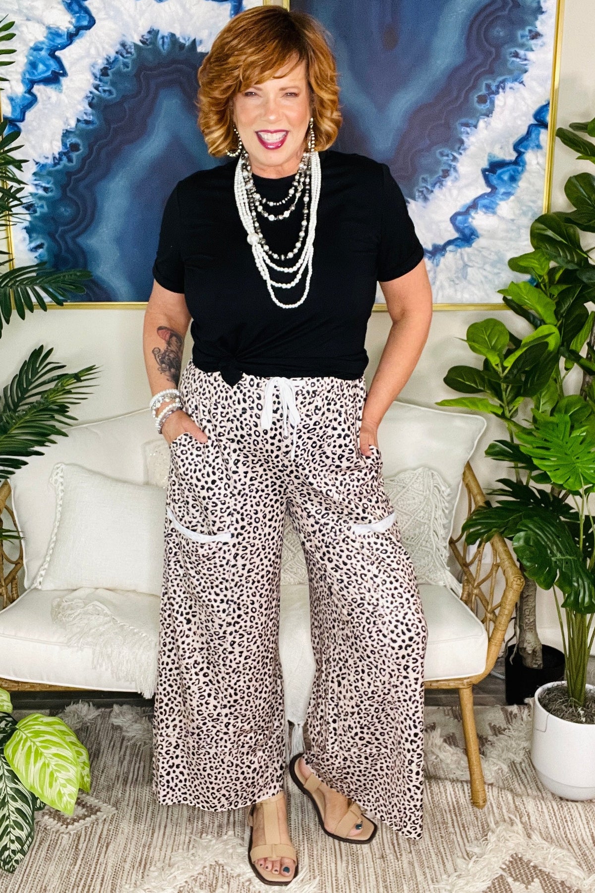 Moving To The Beat Wide Leg Pants