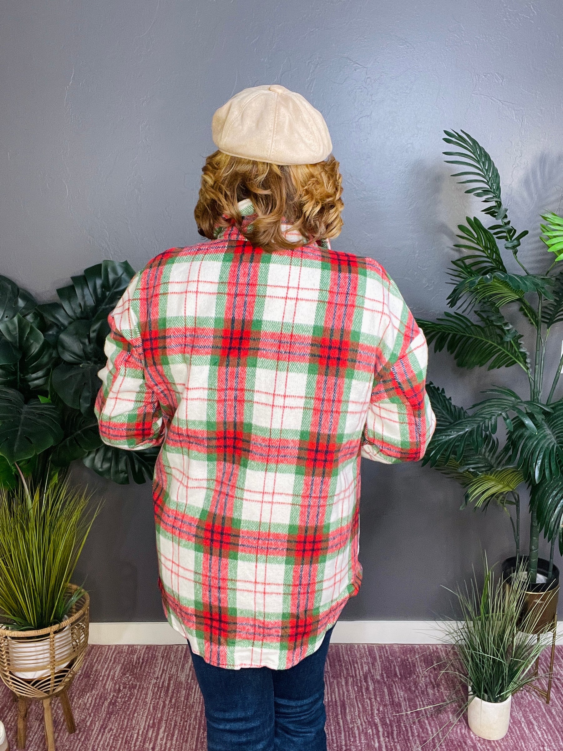Sleigh All Day Plaid Casual Flannel Shacket