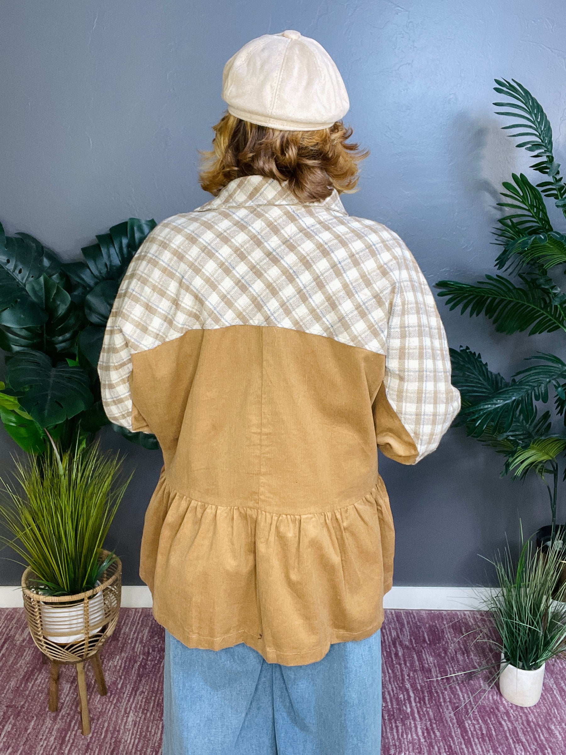 Plaid Season Ready Latte Shacket - OT021LA