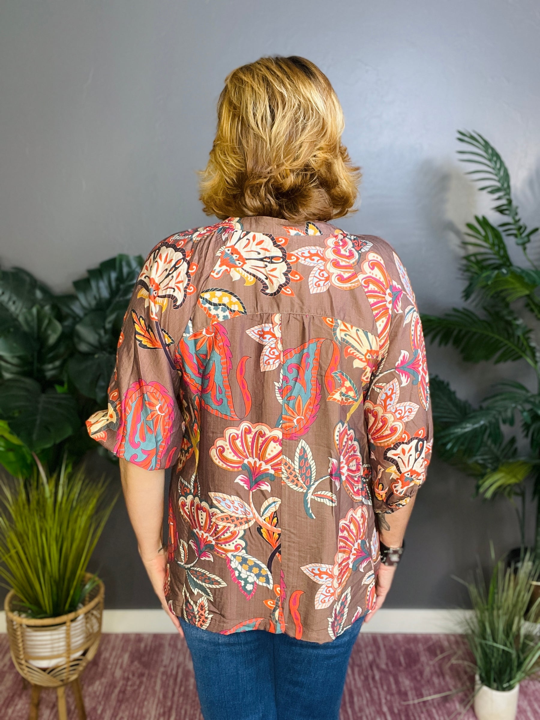 Southern Charm Brown Top - S050BR