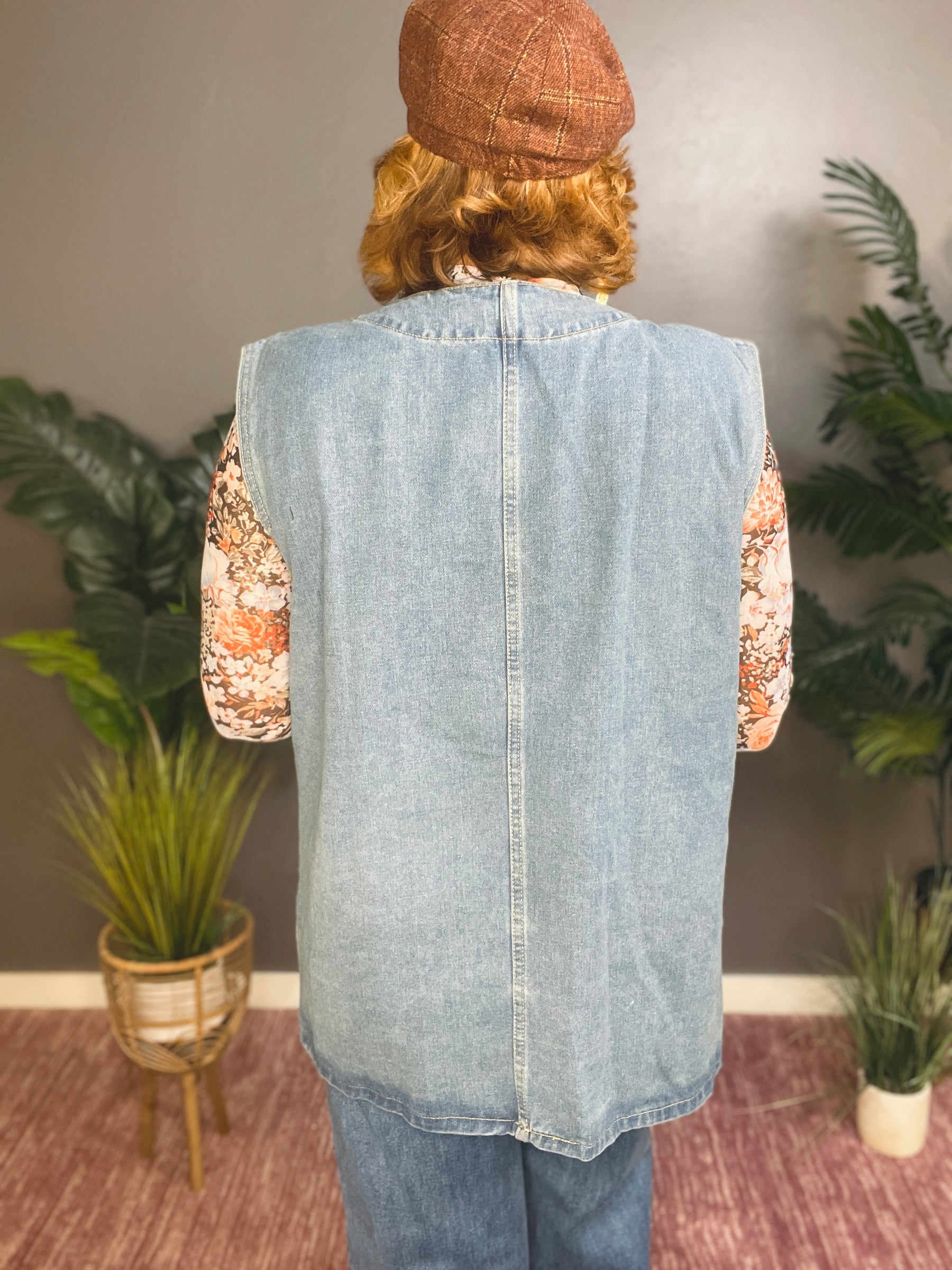 Darling In Denim V-Neck Button Up Denim Vest (2 Colors)