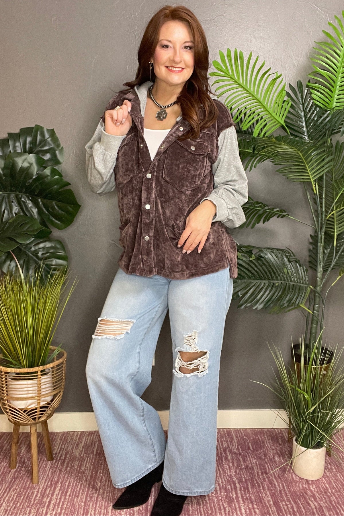 Girls In The Hood Plum Jacket - OT074PM