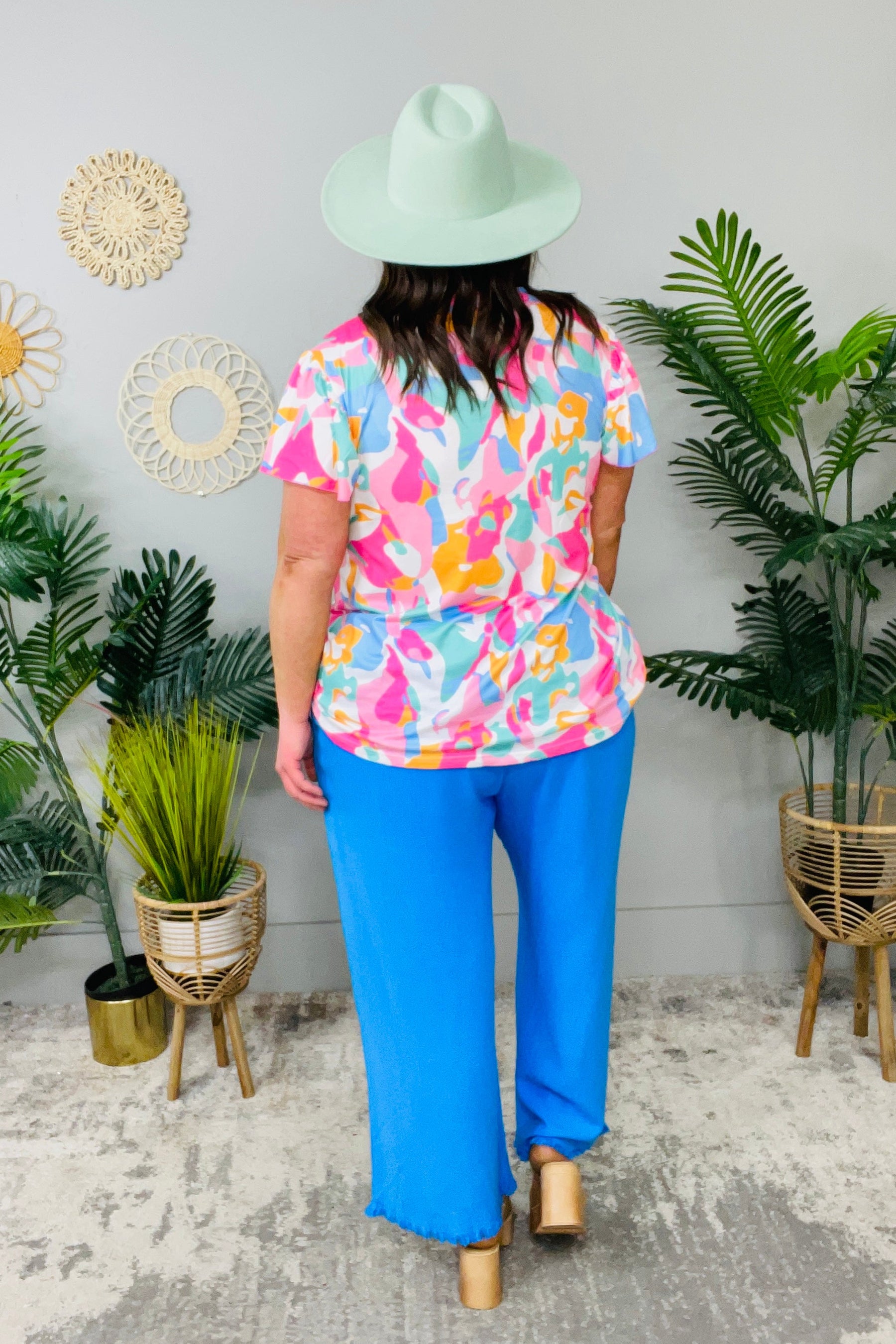 Colorful Soul Multi Color V Neck Top - T11296MU