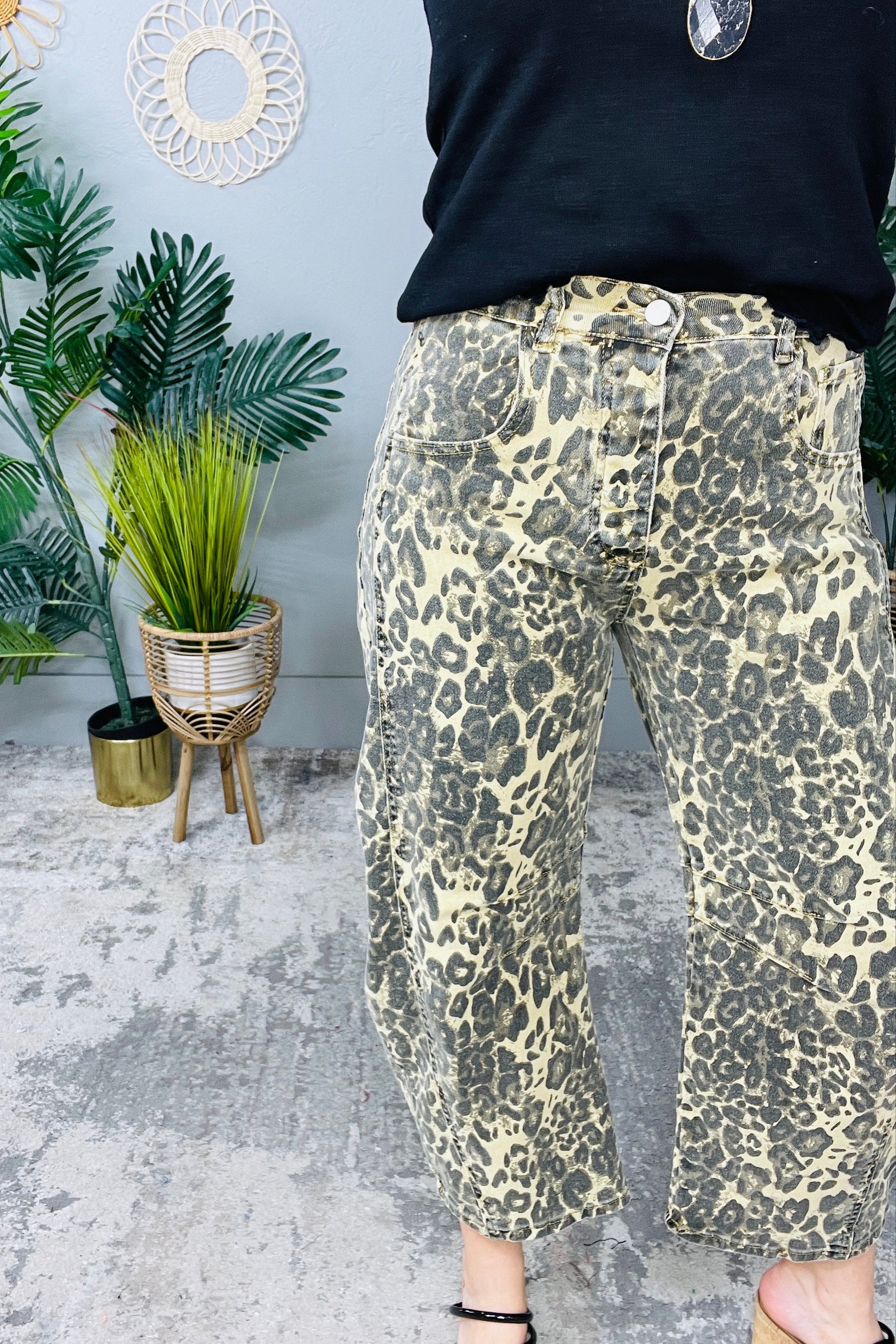 Fast And Furious Brown Printed Barrel Jeans - K1319BR