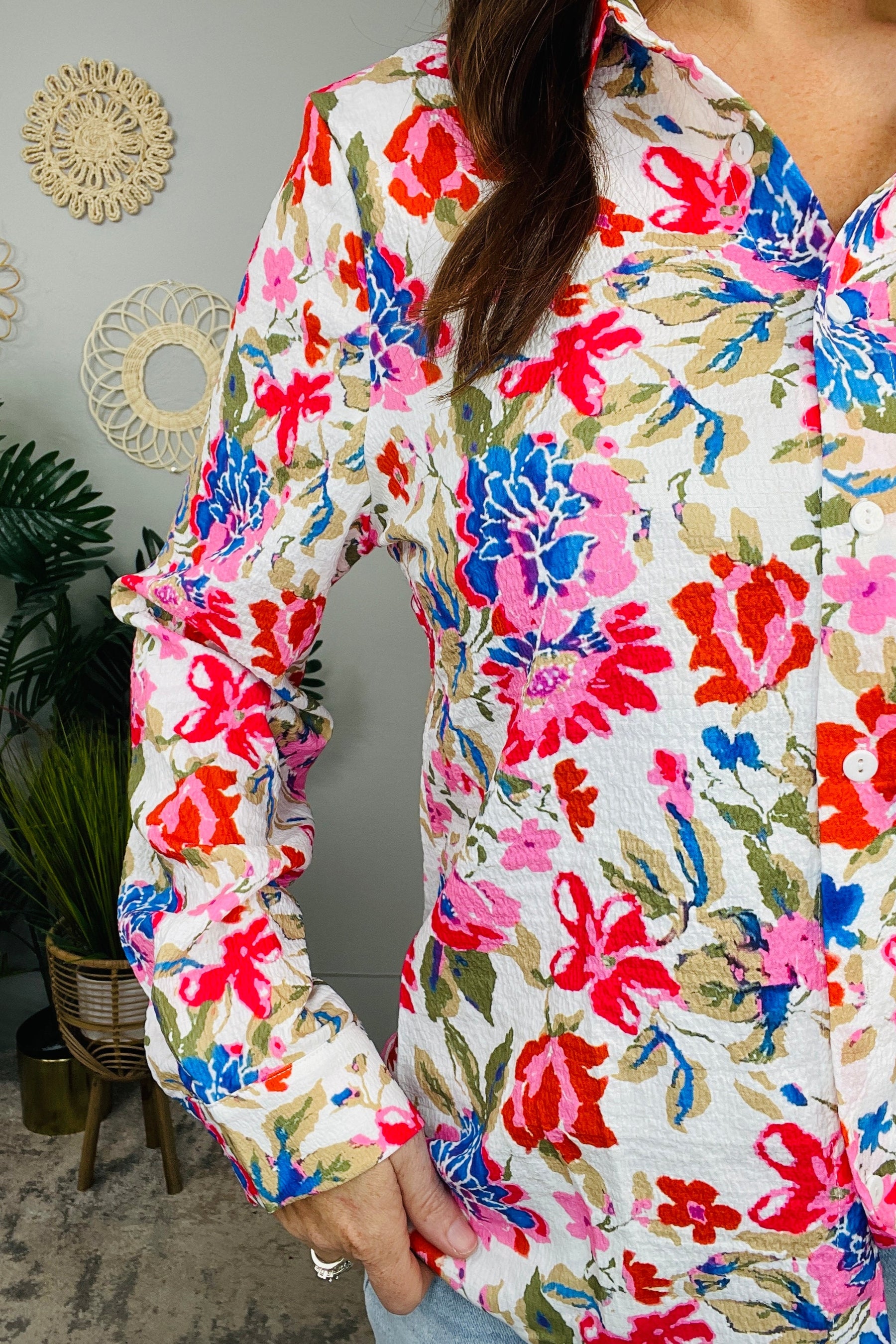 Distinguished Guest Floral Button Down T11252MU
