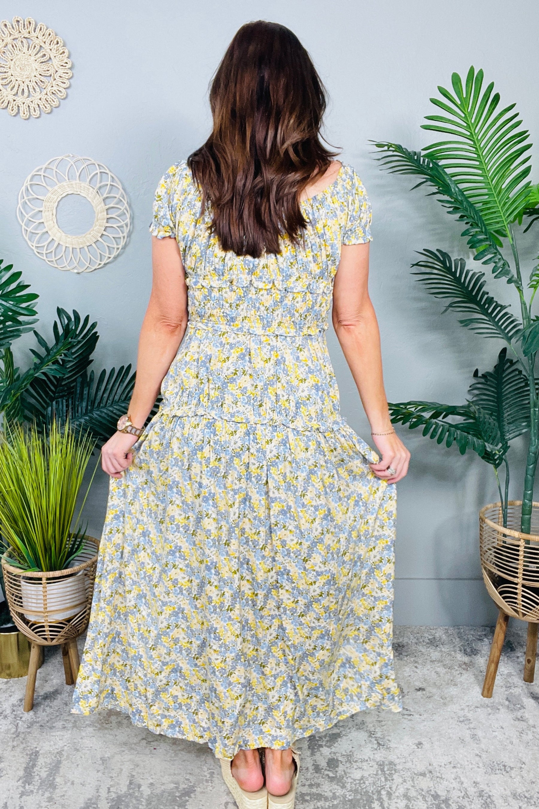 Scent Of Style Flower Print Maxi Dress D5682LB