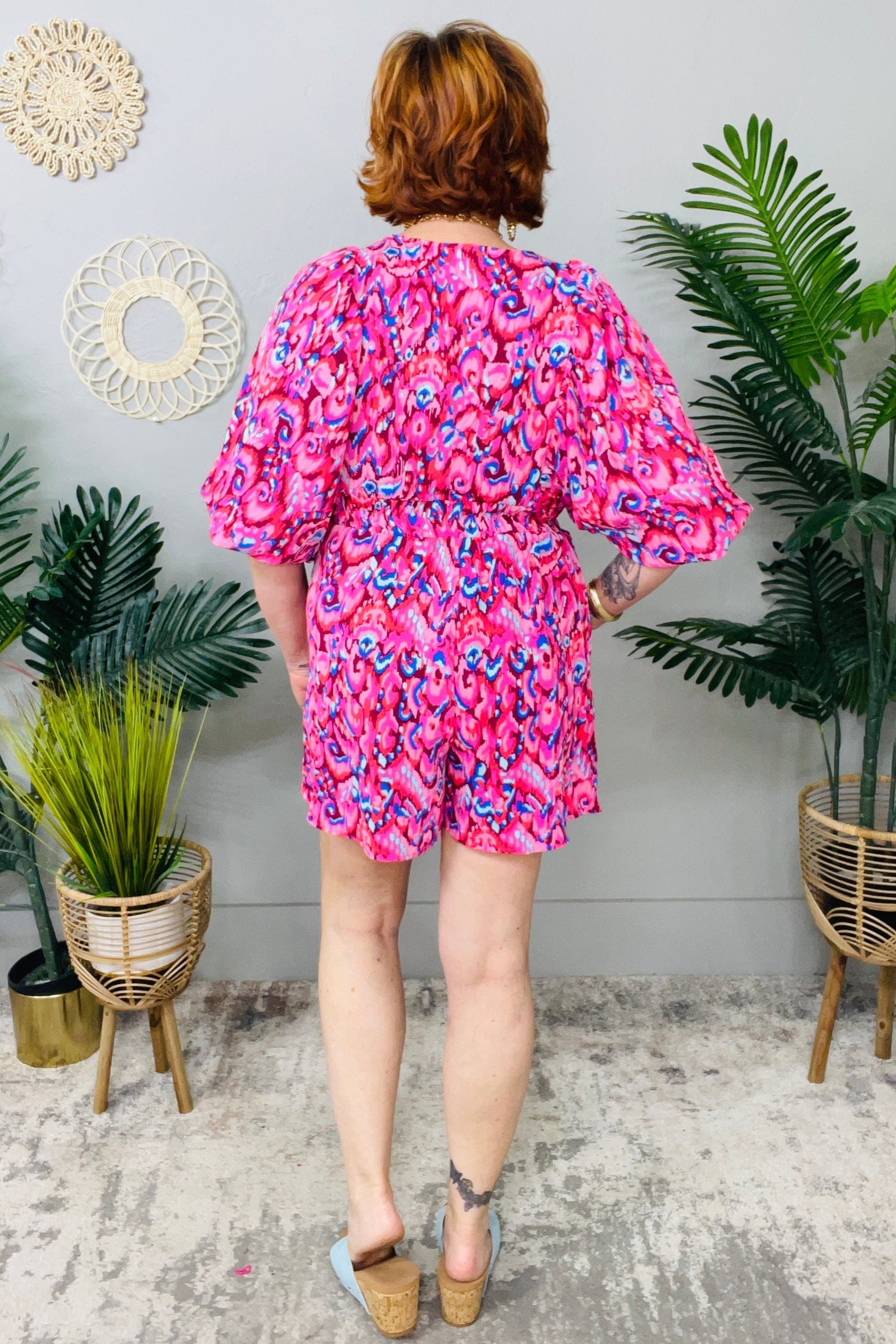 Seems Okay Abstract Print Romper - RMP884PK