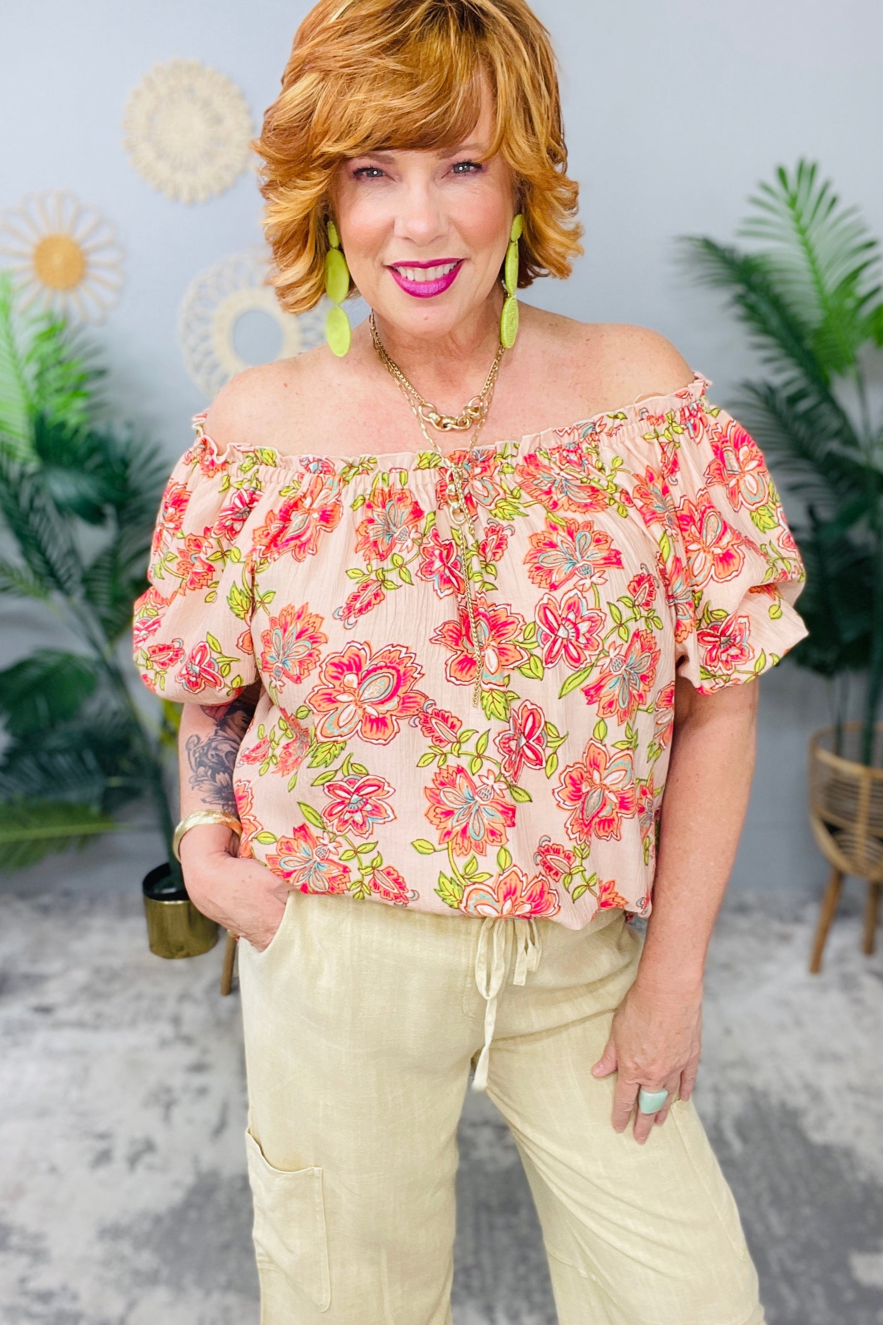 Petal Perfect Off the Shoulder Blouse