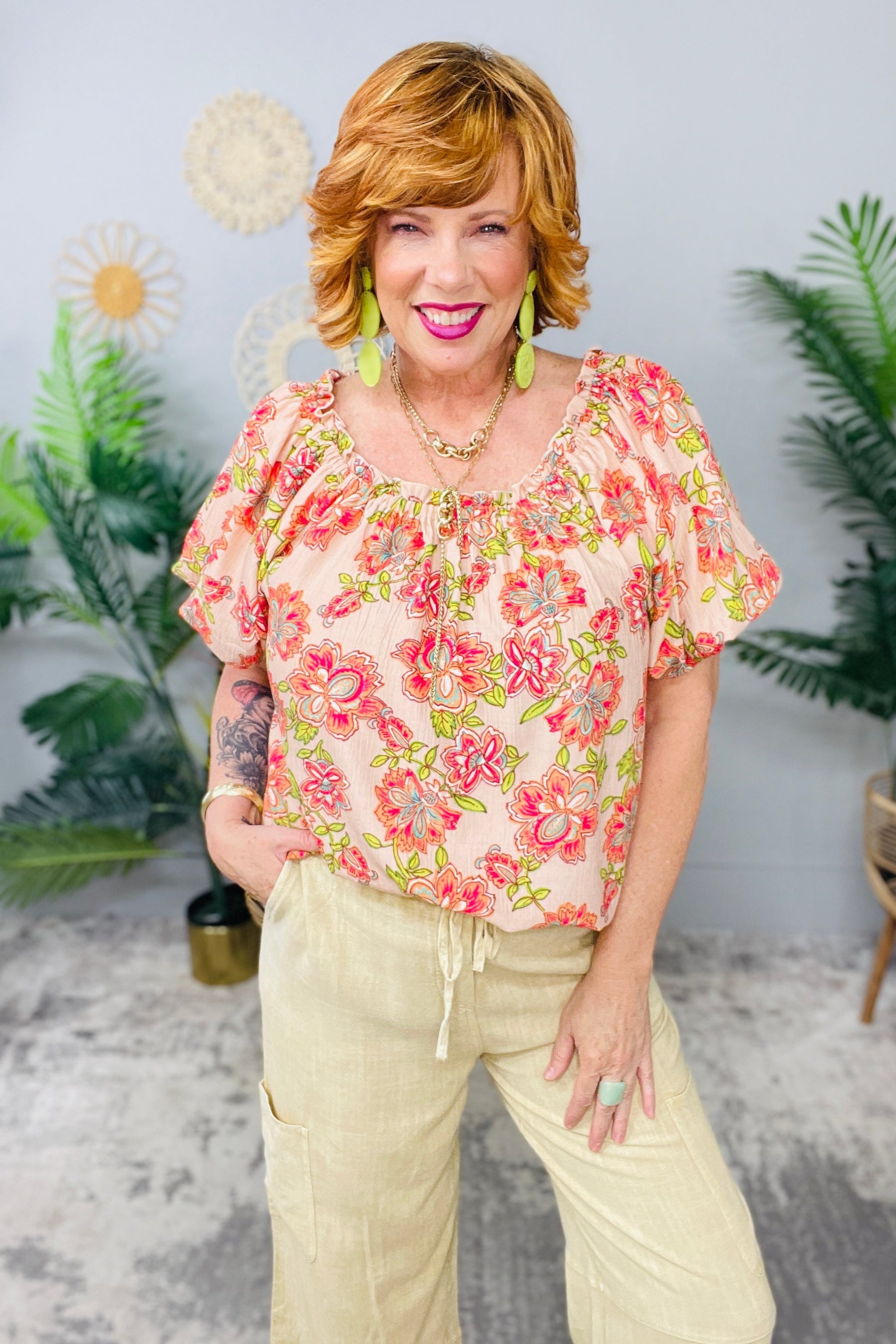 Petal Perfect Off the Shoulder Blouse - T11353PE
