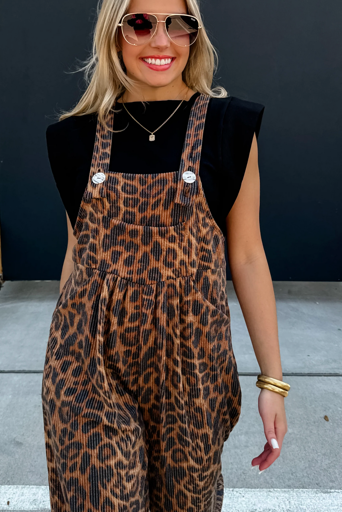 ***PREORDER- CHEETAH KARLI BOHO OVERALLS - P004LE
