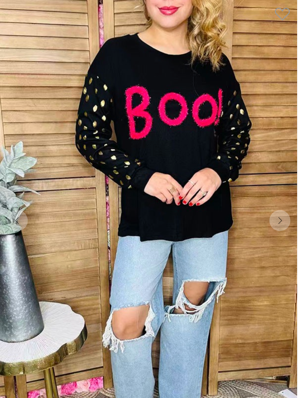 Trick Or Boo Sweater - S030BK
