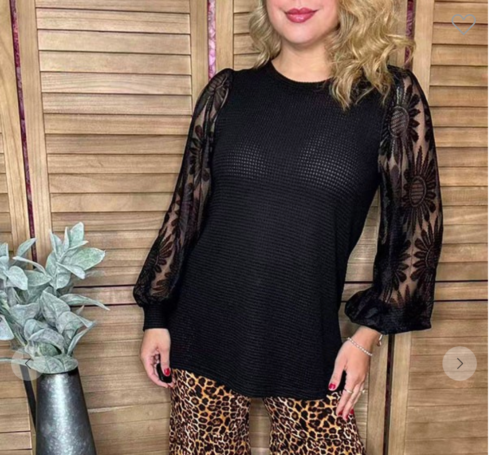 All About The Lace Top - S027BK