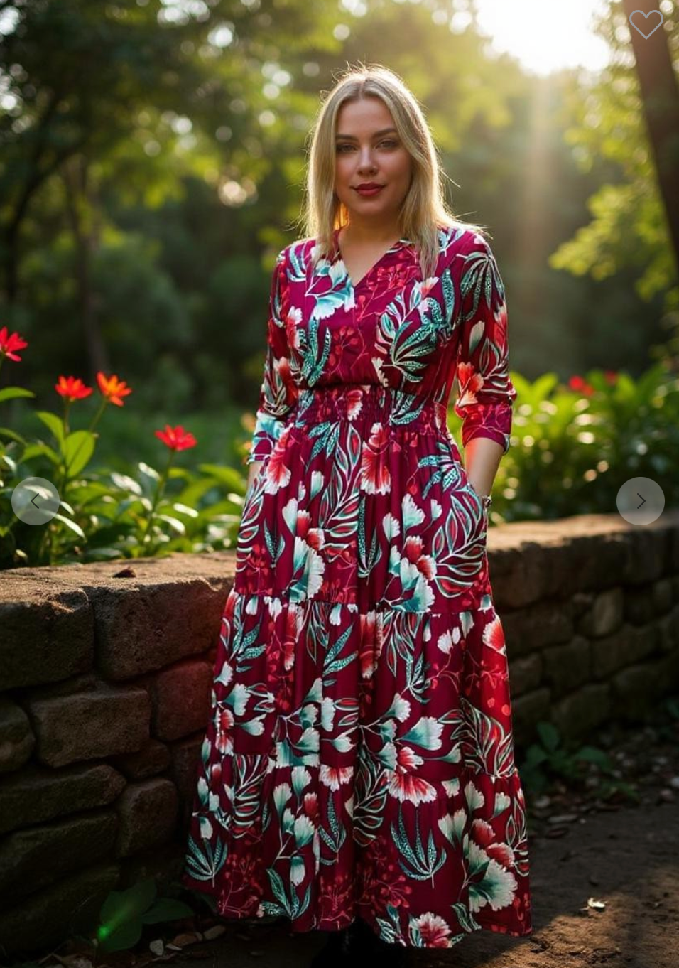 In Full Bloom Burgundy Maxi Dress - DR010BU