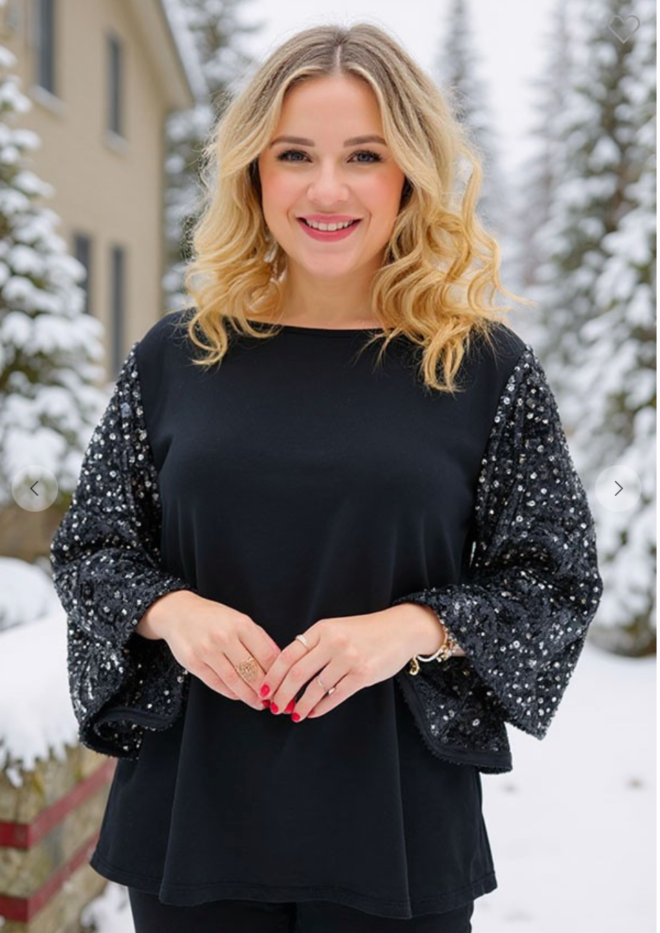 Sparkle And Shine Black Top - S028BK
