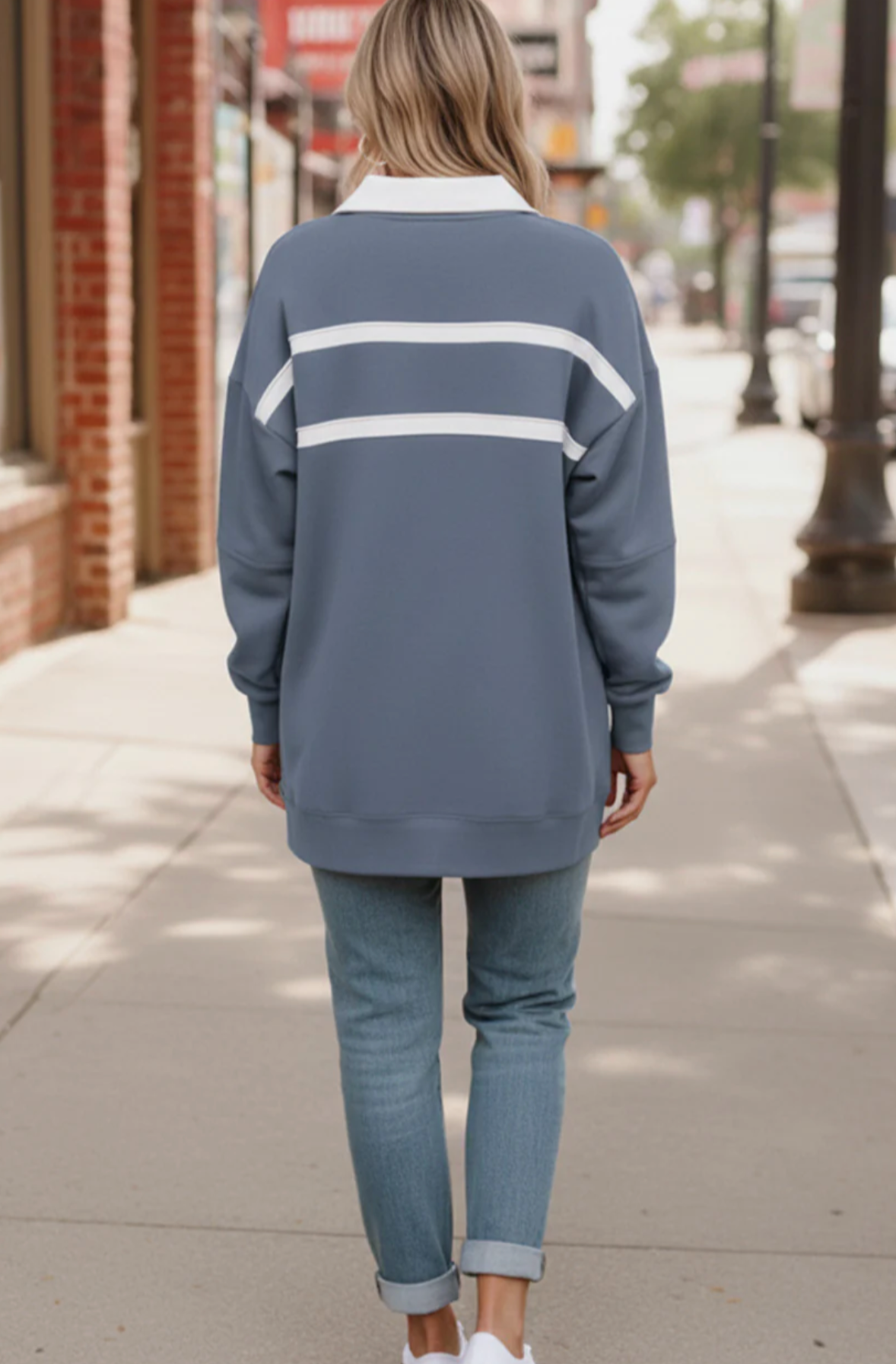 Prep School Chic Slate Blue Polo