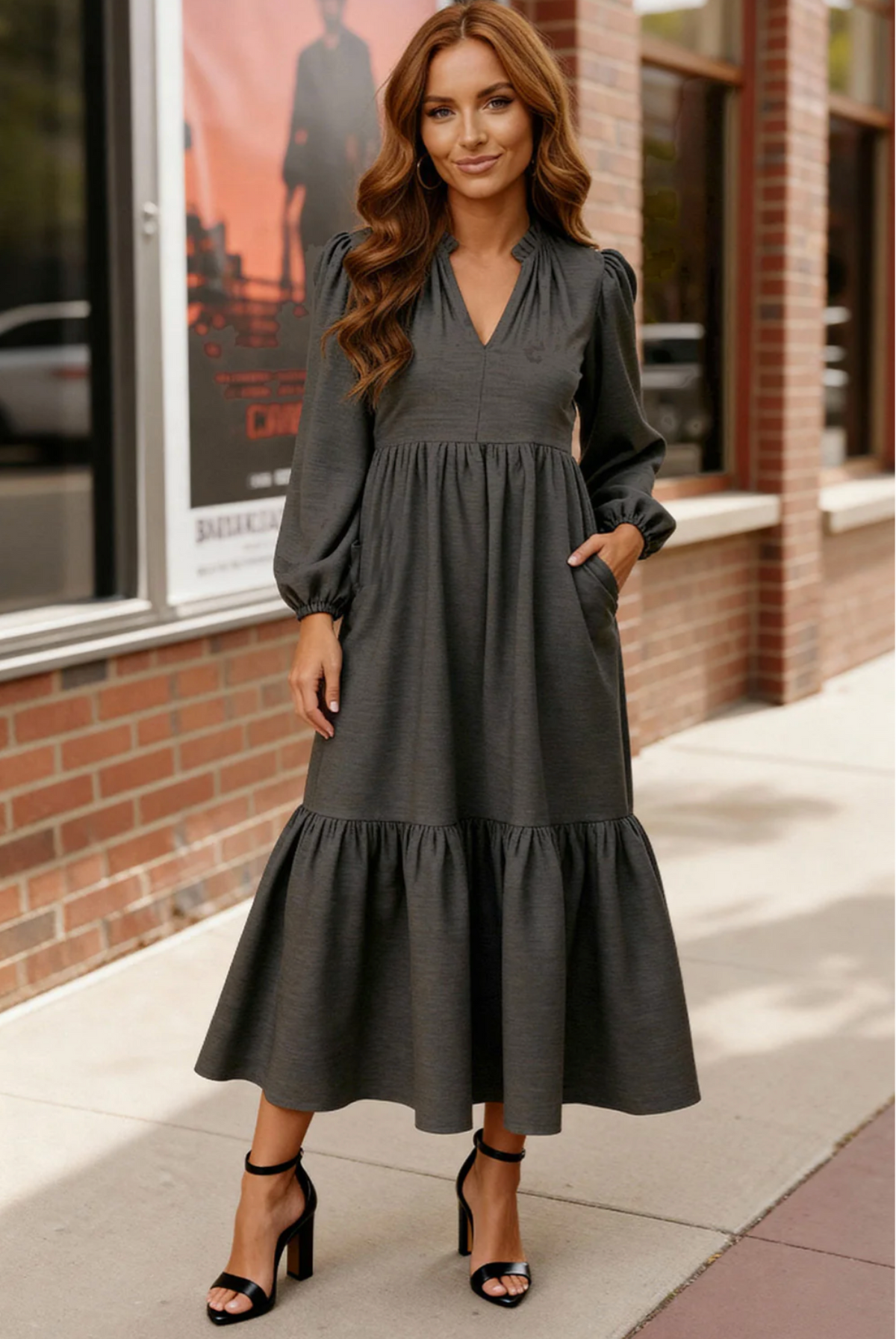 Slate Serenade Maxi Dress