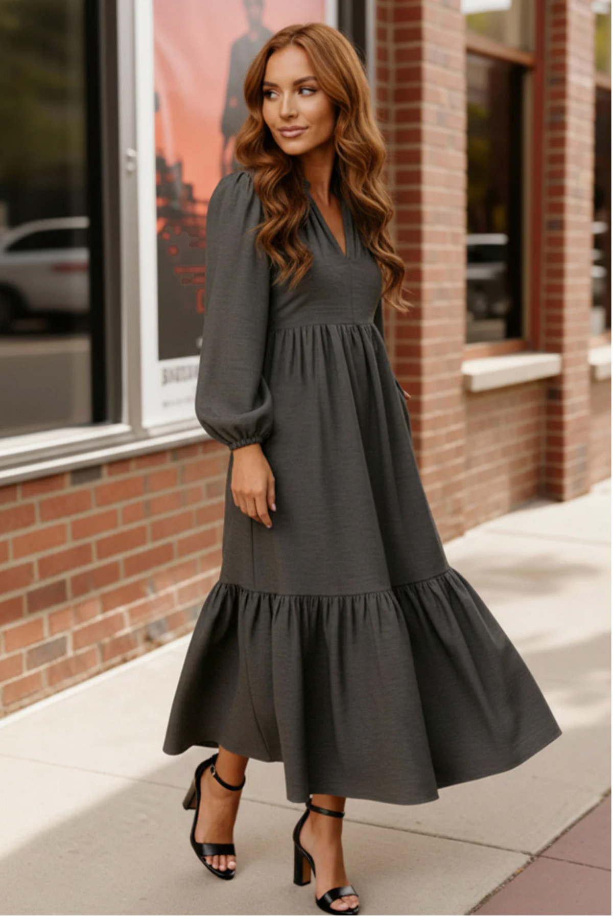 Slate Serenade Maxi Dress