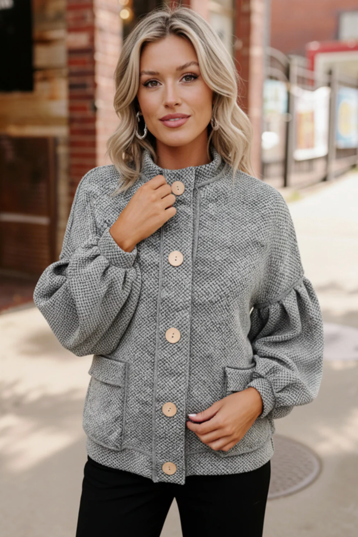 At the Mountain Lodge Button Jacket