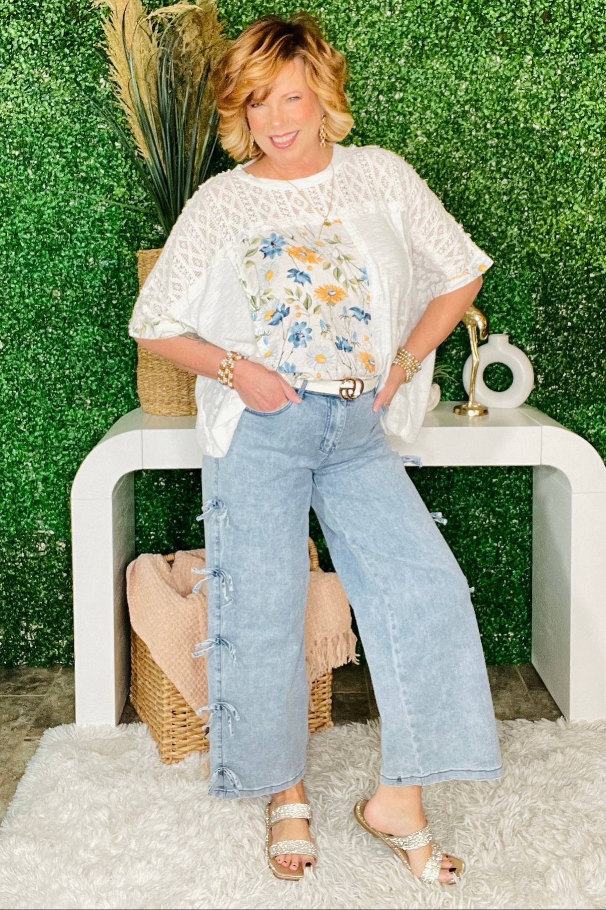 Details Are In The Bow Jeans